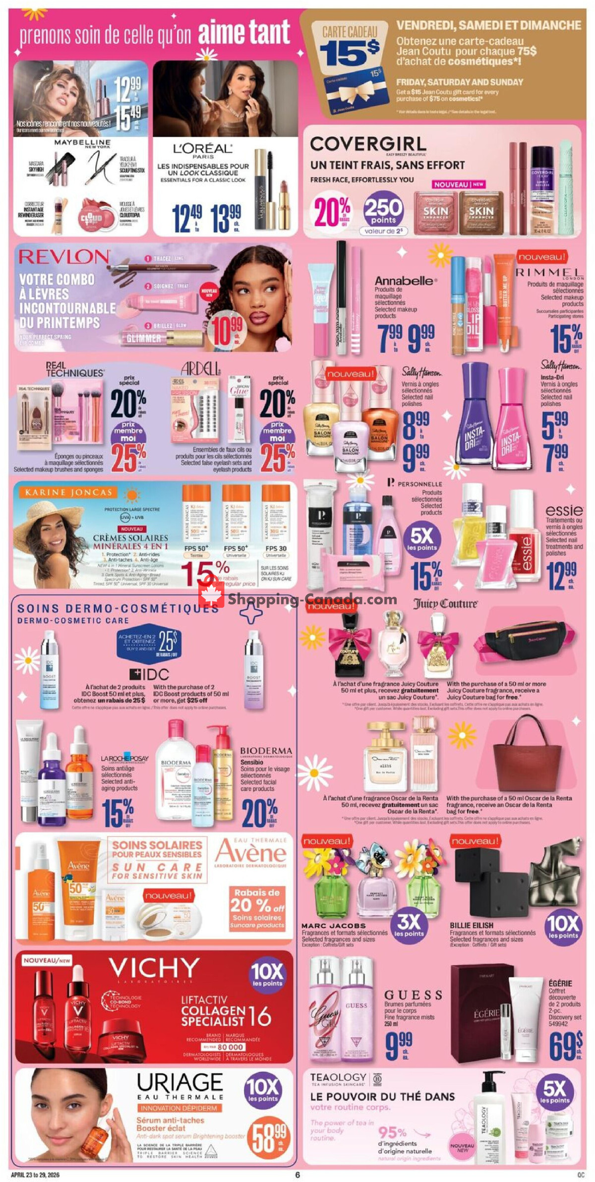 Jean Coutu Pharmacy flyer from Thursday April 23, 2026 to Wednesday April 29, 2026 - page 6