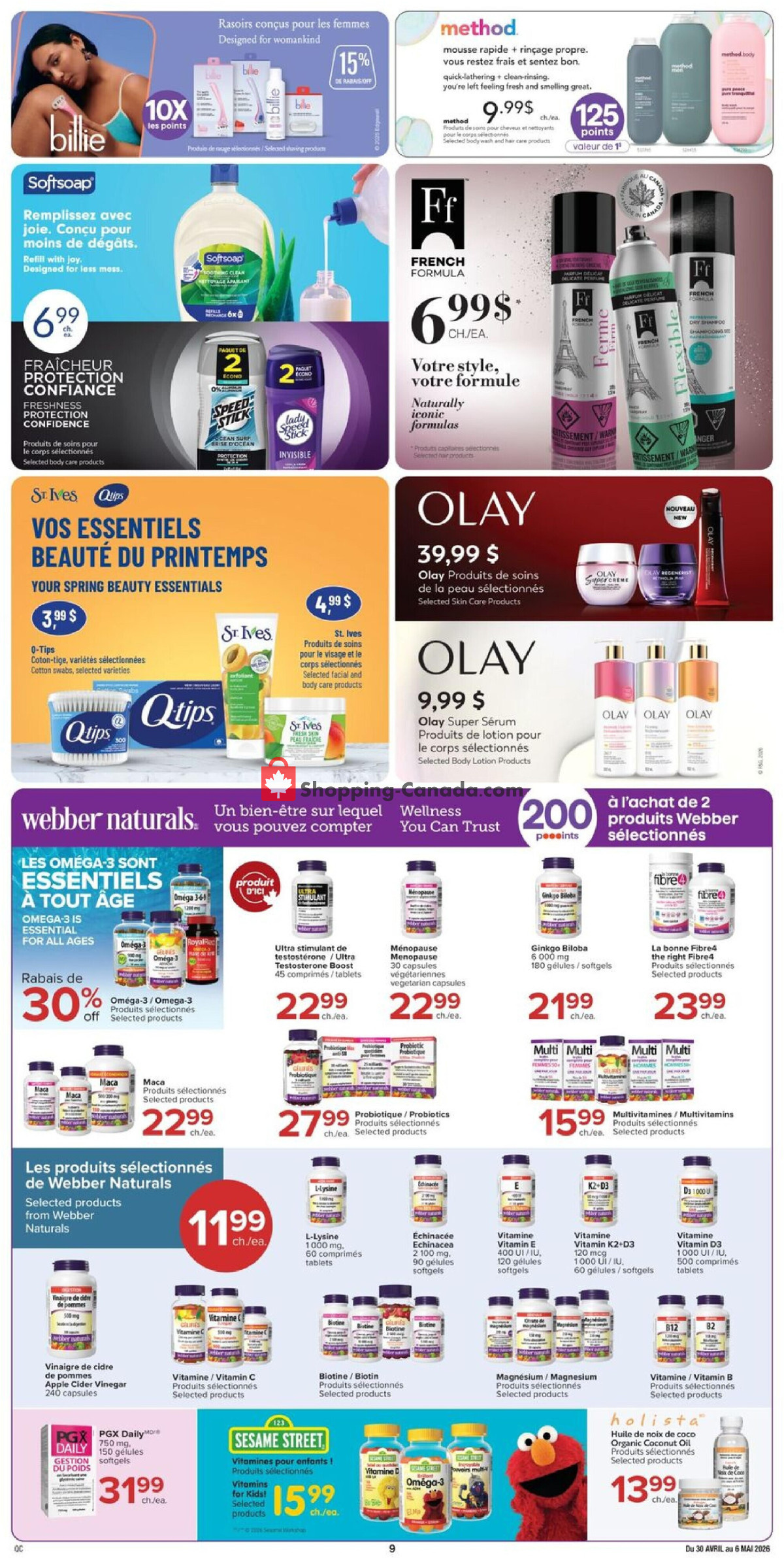 Jean Coutu Pharmacy flyer from Thursday April 30, 2026 to Wednesday May 6, 2026 - page 10