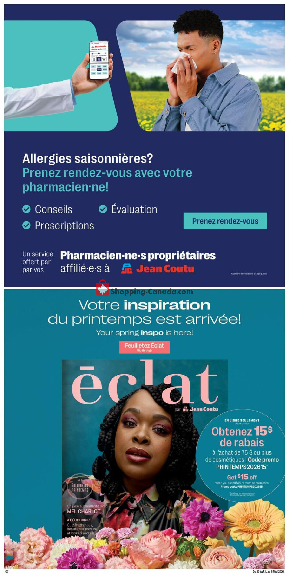 Jean Coutu Pharmacy flyer from Thursday April 30, 2026 to Wednesday May 6, 2026 - page 13