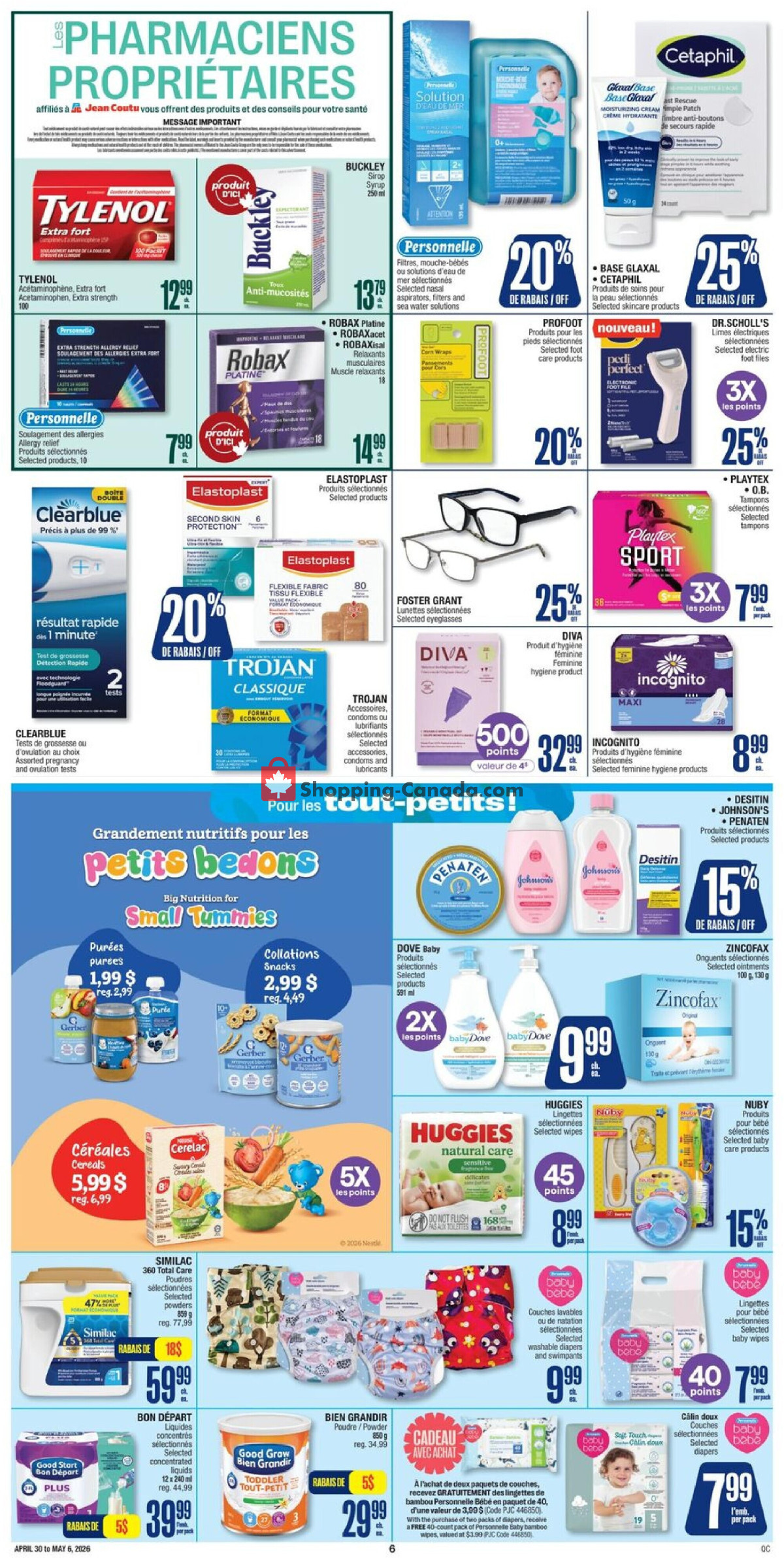 Jean Coutu Pharmacy flyer from Thursday April 30, 2026 to Wednesday May 6, 2026 - page 7