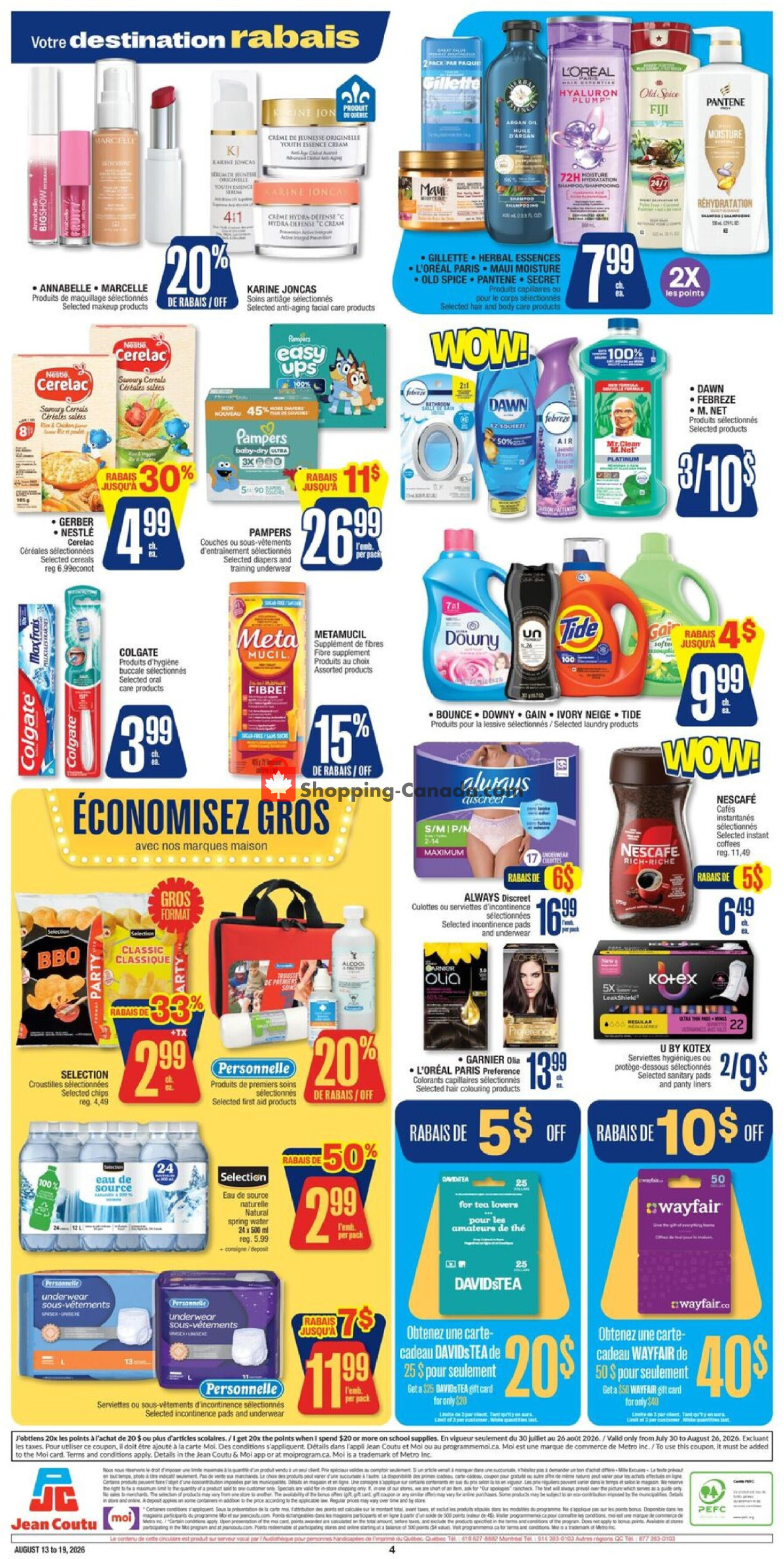 Jean Coutu Pharmacy flyer from Thursday August 13, 2026 to Wednesday August 19, 2026 - page 2