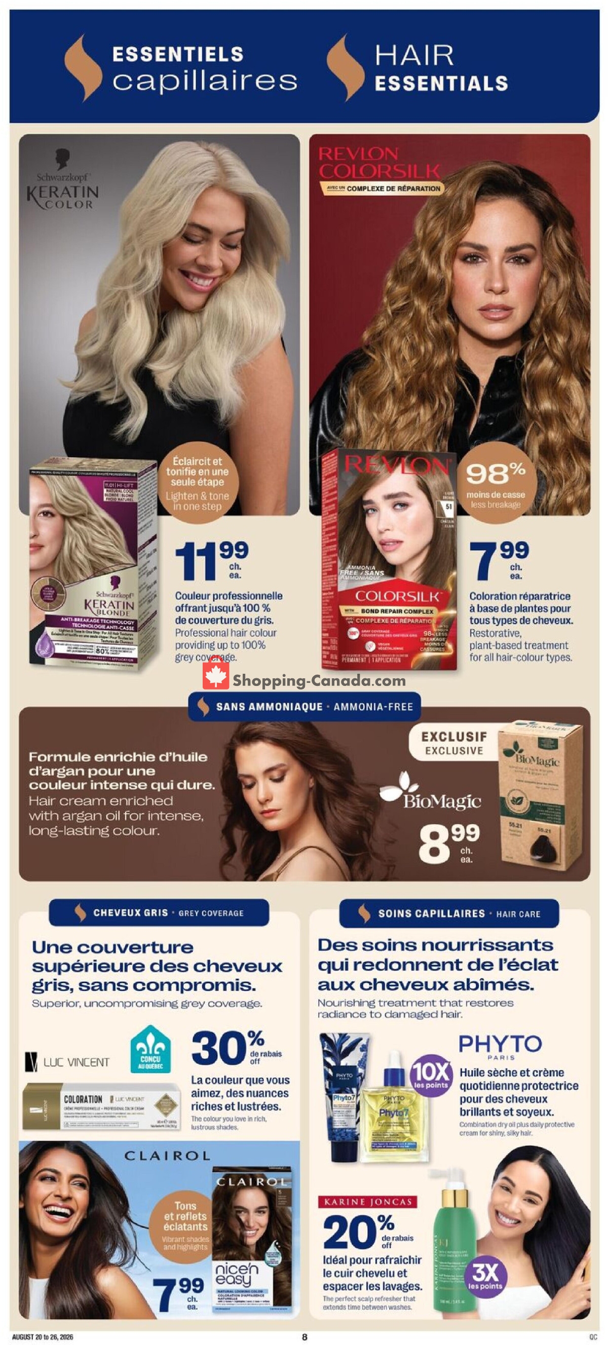 Jean Coutu Pharmacy flyer from Thursday August 20, 2026 to Wednesday August 26, 2026 - page 9