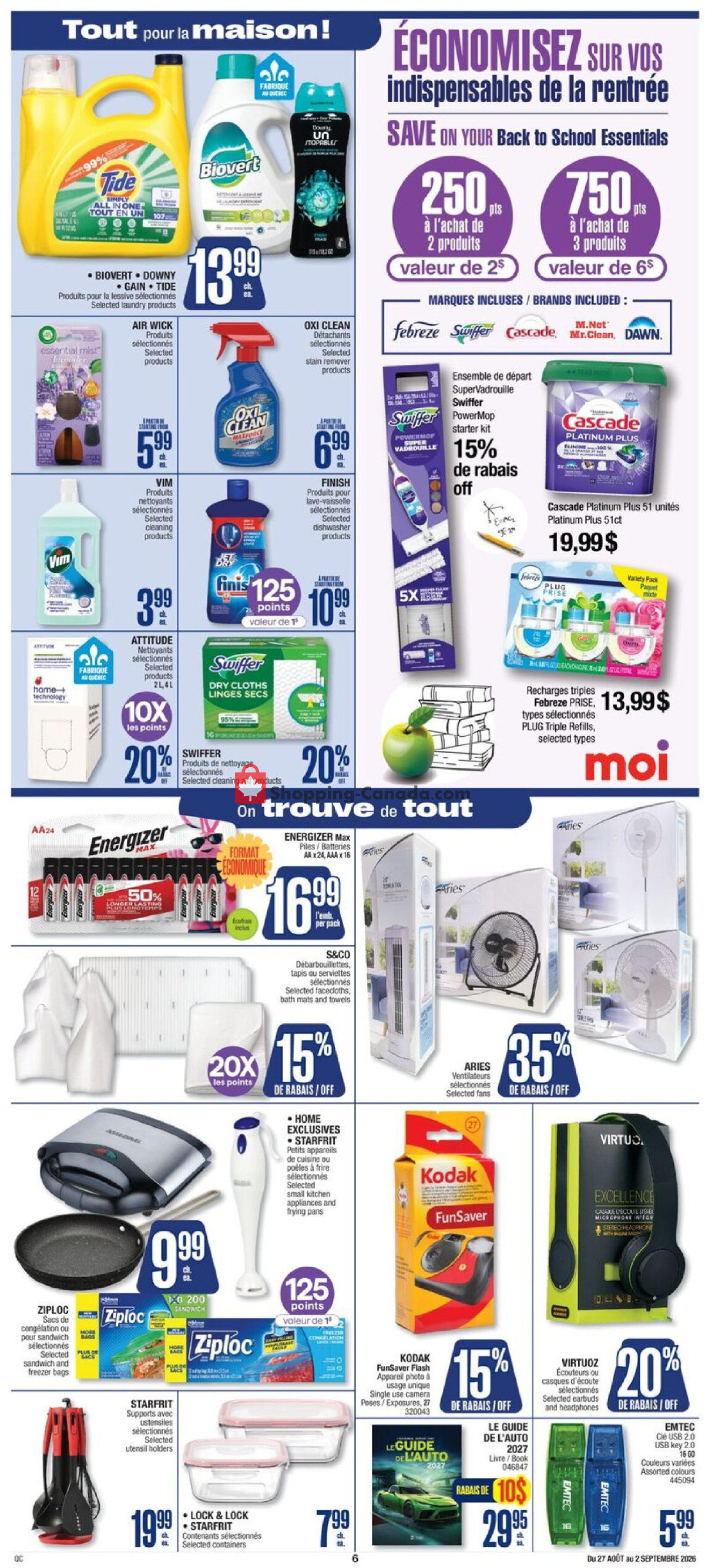 Jean Coutu Pharmacy flyer from Thursday August 27, 2026 to Wednesday September 2, 2026 - page 8