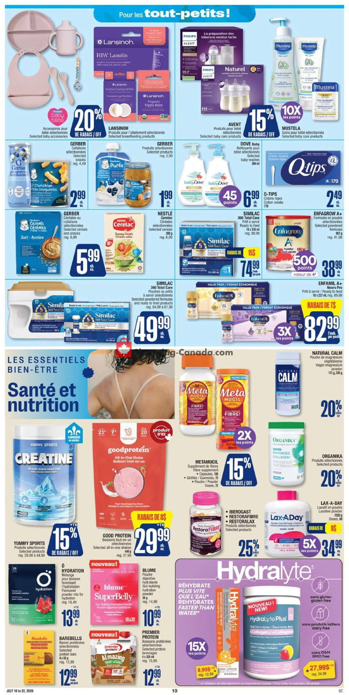 Jean Coutu Pharmacy flyer from Thursday July 16, 2026 to Wednesday July 22, 2026 - page 10