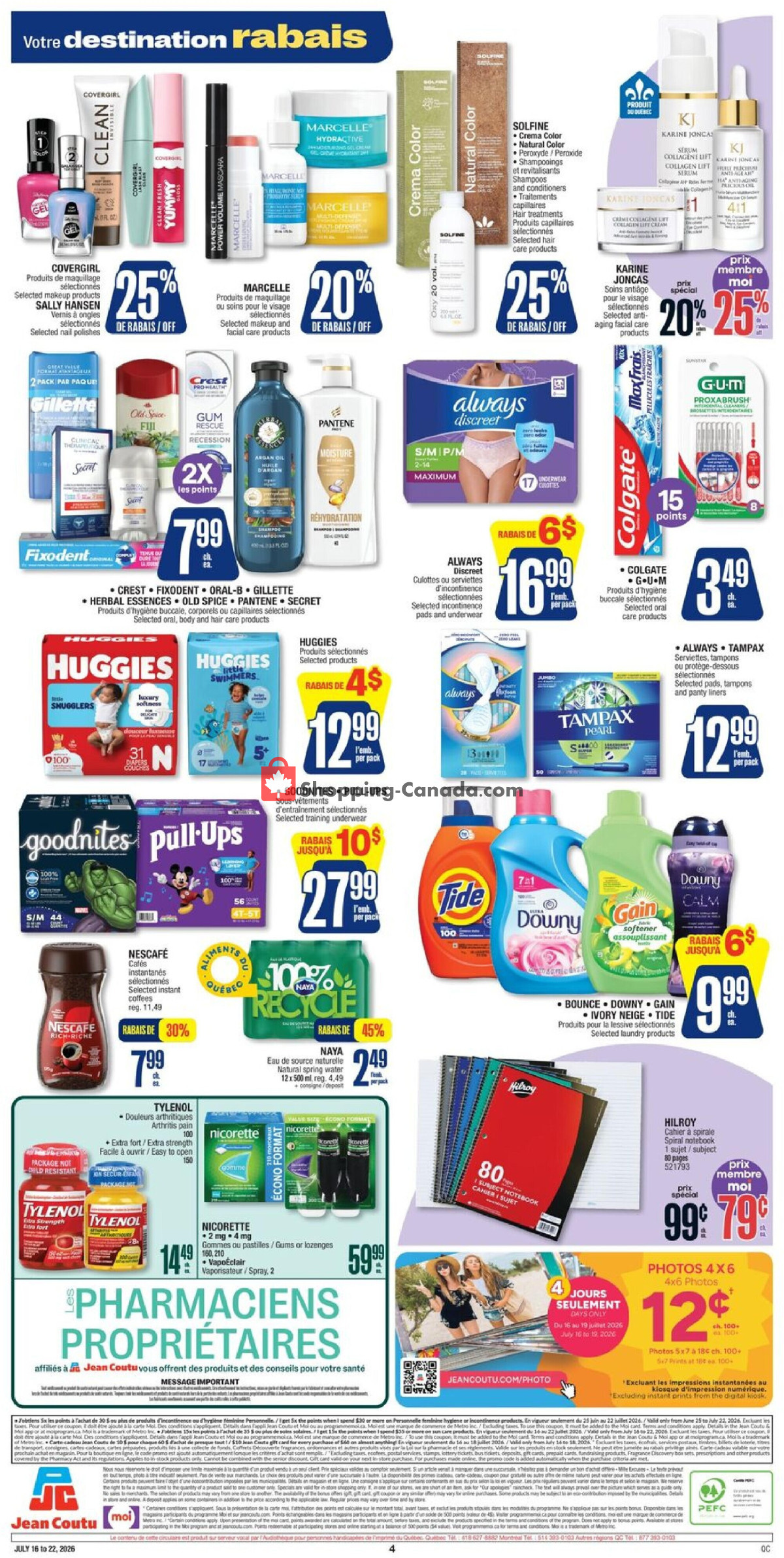 Jean Coutu Pharmacy flyer from Thursday July 16, 2026 to Wednesday July 22, 2026 - page 2