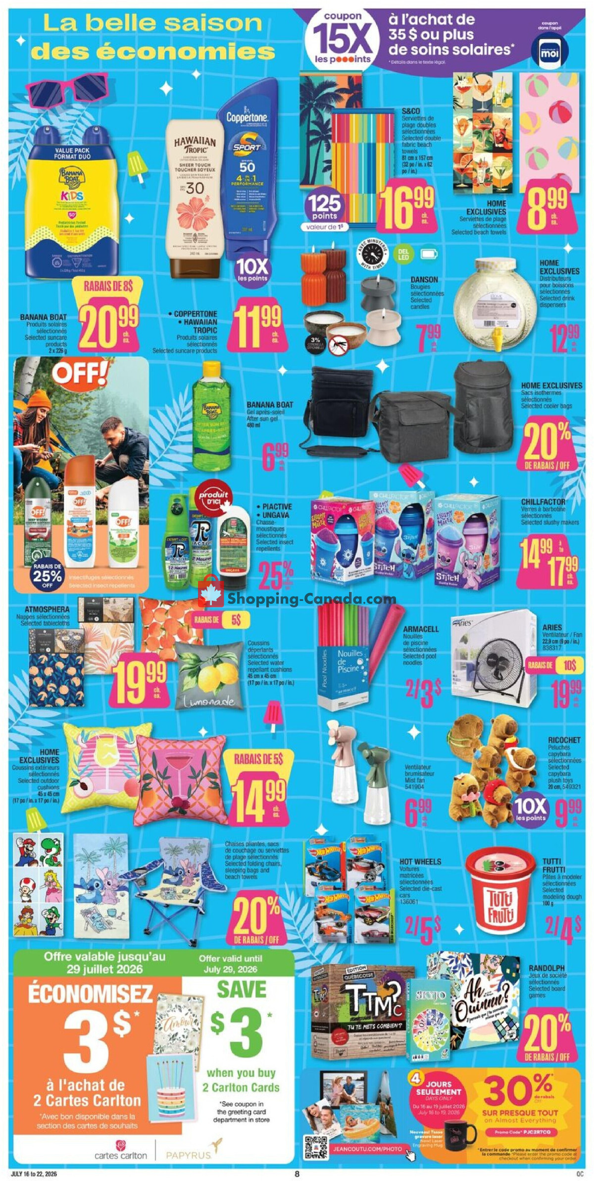 Jean Coutu Pharmacy flyer from Thursday July 16, 2026 to Wednesday July 22, 2026 - page 8