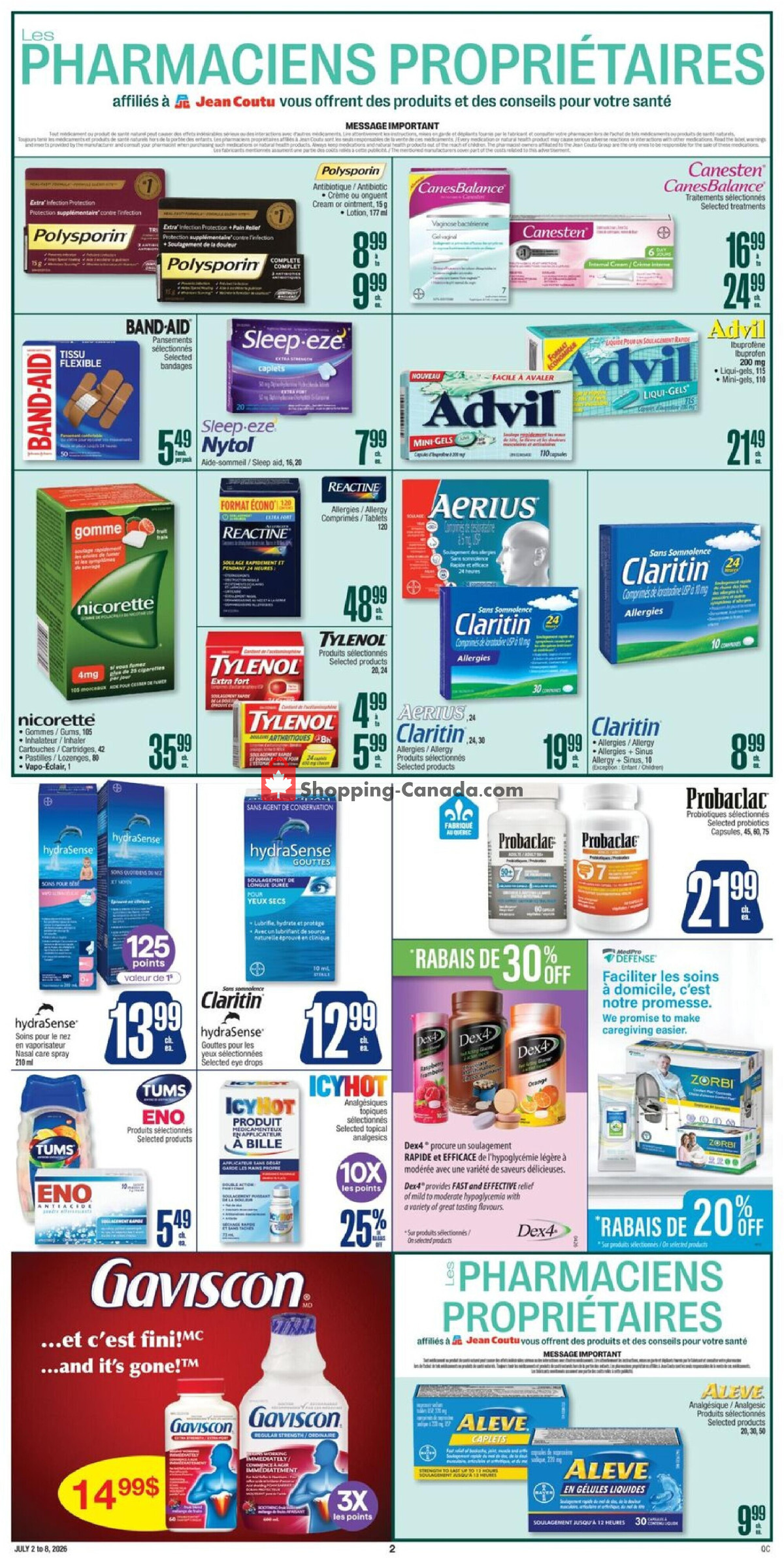 Jean Coutu Pharmacy flyer from Thursday July 2, 2026 to Wednesday July 8, 2026 - page 3