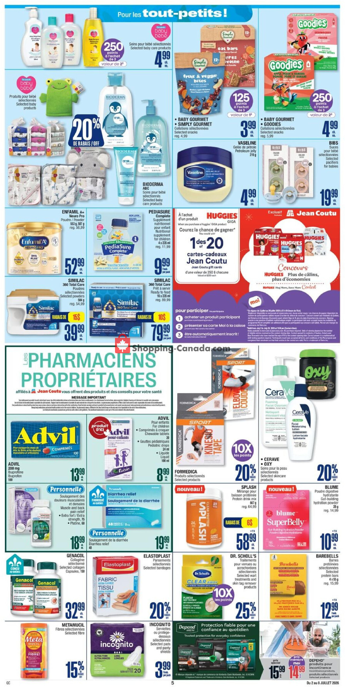 Jean Coutu Pharmacy flyer from Thursday July 2, 2026 to Wednesday July 8, 2026 - page 7
