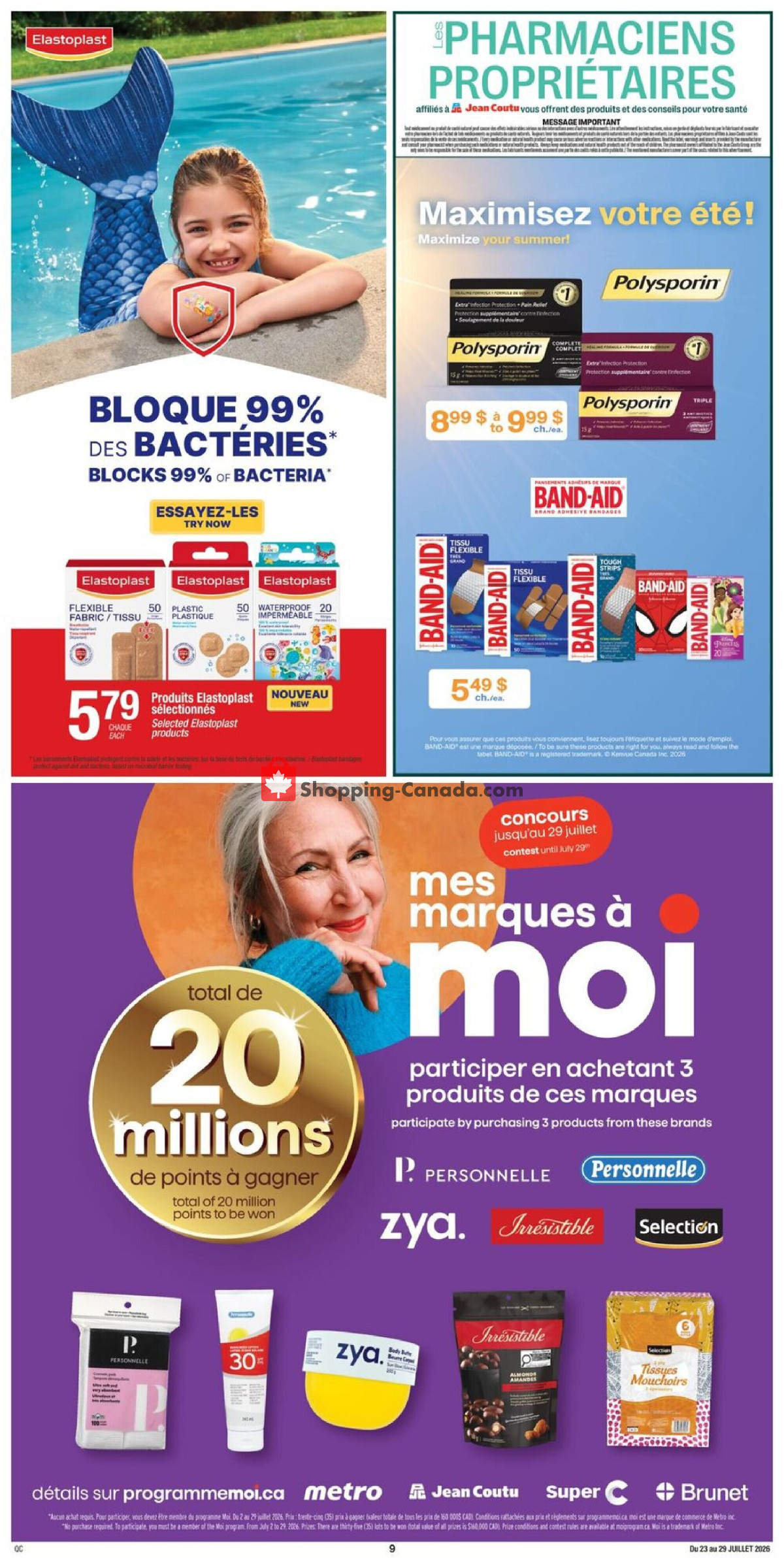 Jean Coutu Pharmacy flyer from Thursday July 23, 2026 to Wednesday July 29, 2026 - page 11