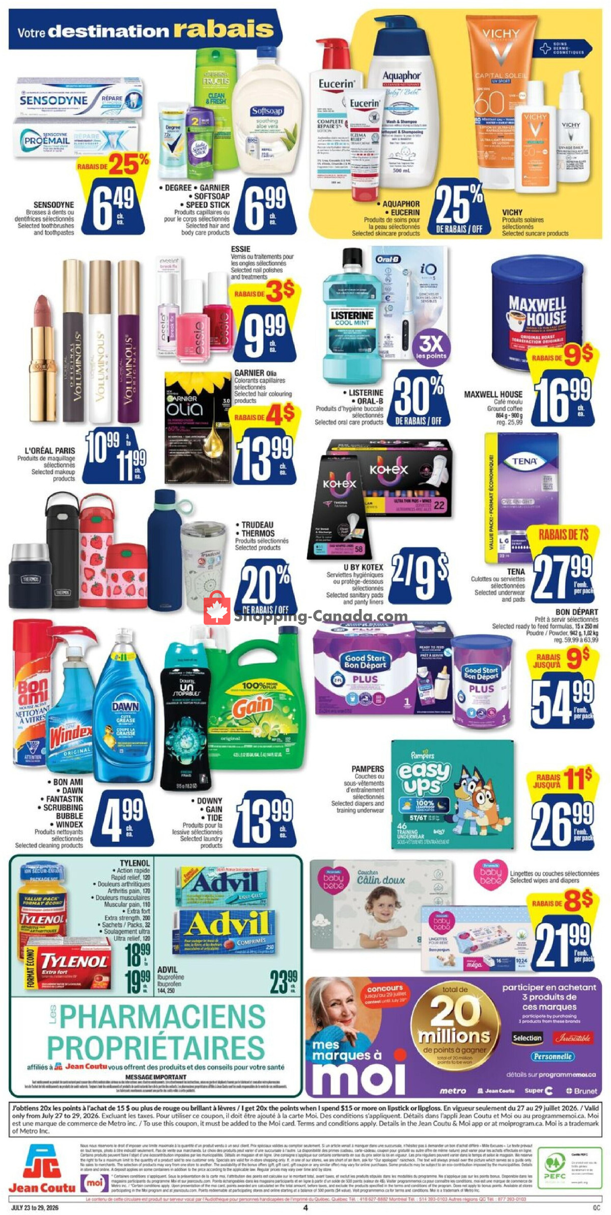 Jean Coutu Pharmacy flyer from Thursday July 23, 2026 to Wednesday July 29, 2026 - page 2