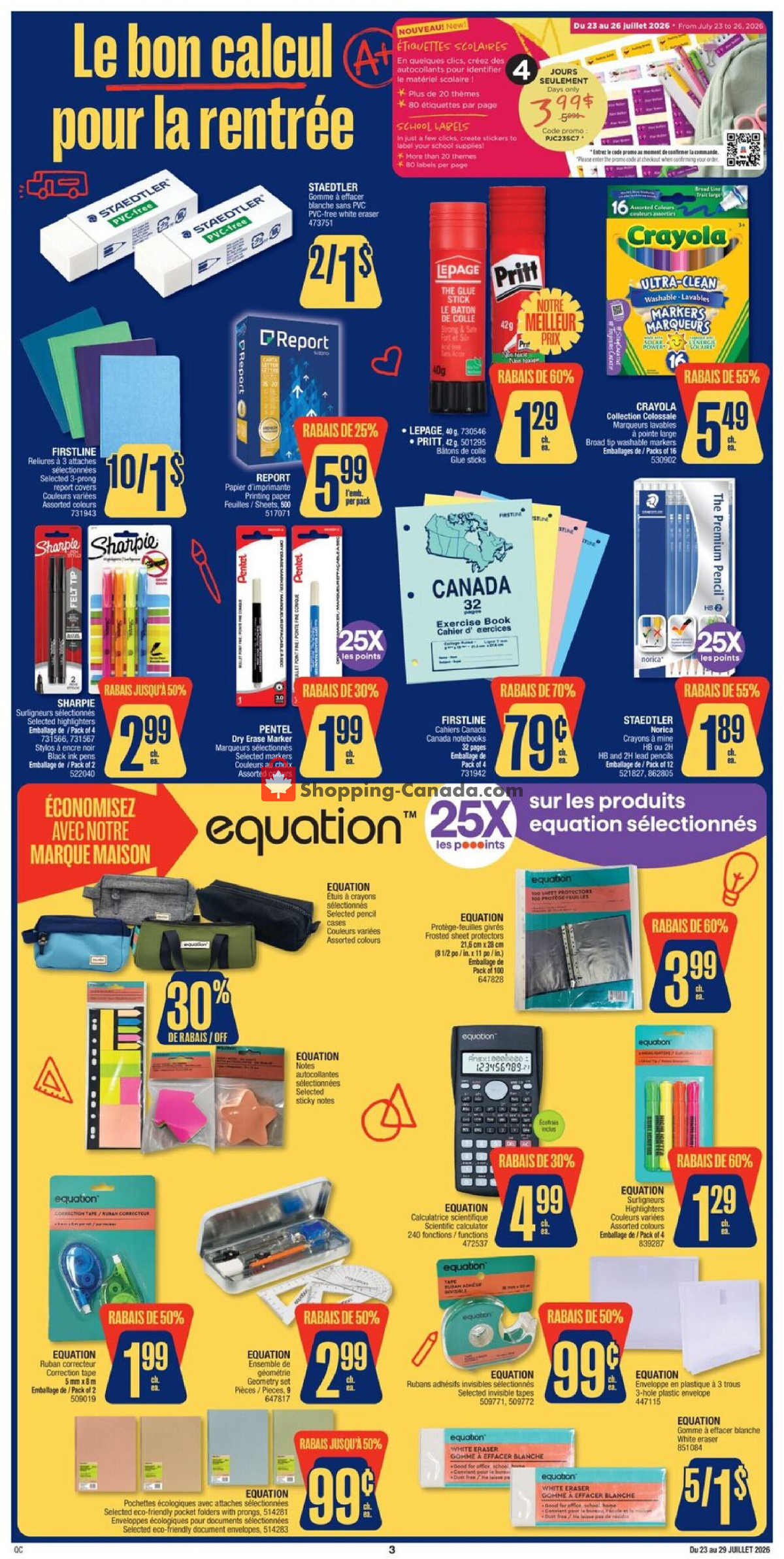Jean Coutu Pharmacy flyer from Thursday July 23, 2026 to Wednesday July 29, 2026 - page 3