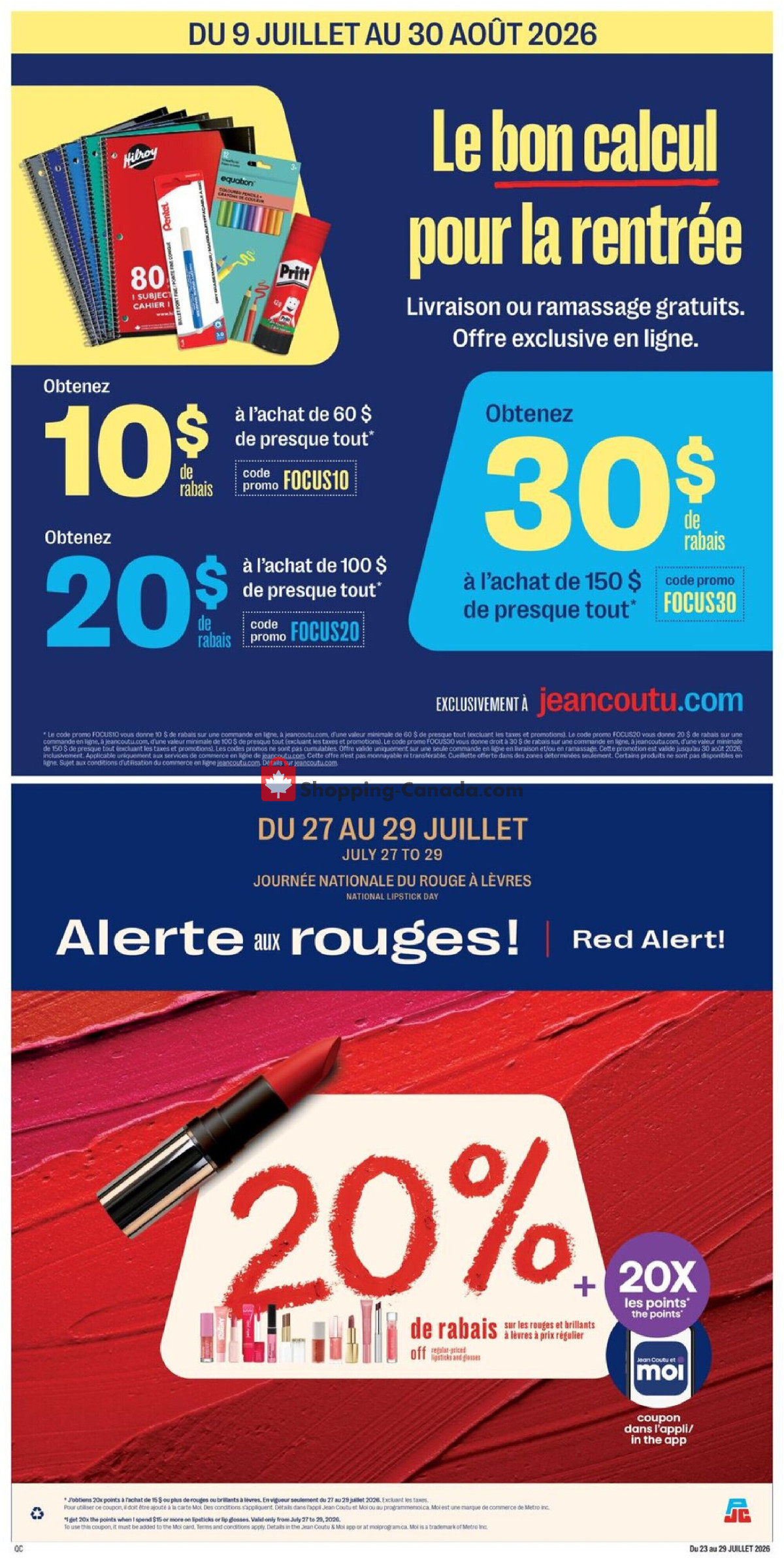 Jean Coutu Pharmacy flyer from Thursday July 23, 2026 to Wednesday July 29, 2026 - page 9