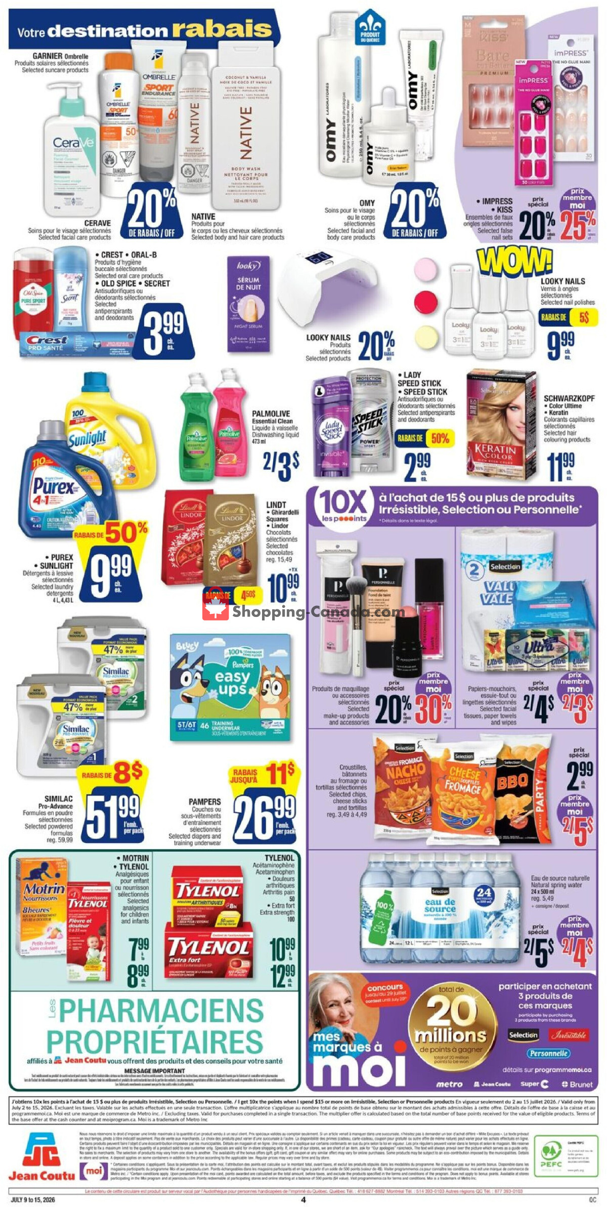 Jean Coutu Pharmacy flyer from Thursday July 9, 2026 to Wednesday July 15, 2026 - page 2