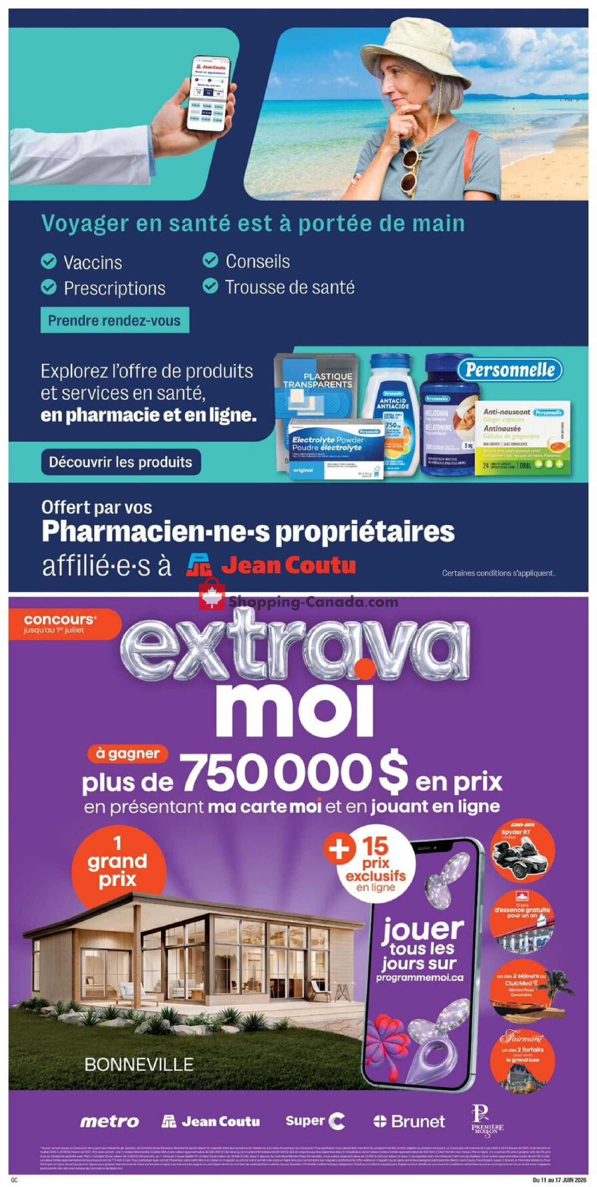 Jean Coutu Pharmacy flyer from Thursday June 11, 2026 to Wednesday June 17, 2026 - page 11