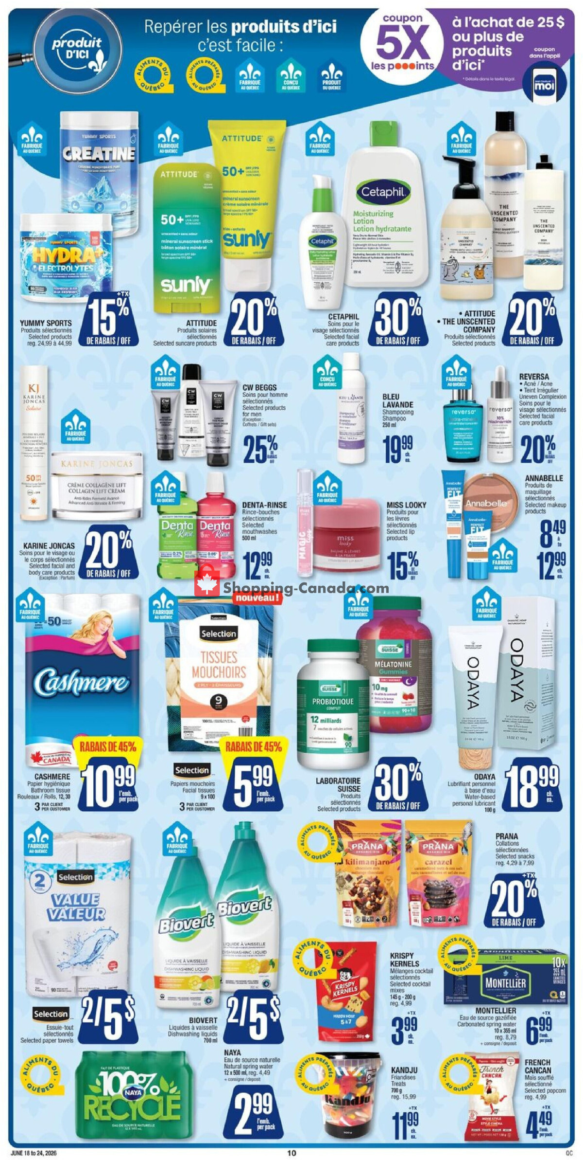 Jean Coutu Pharmacy flyer from Thursday June 18, 2026 to Wednesday June 24, 2026 - page 10