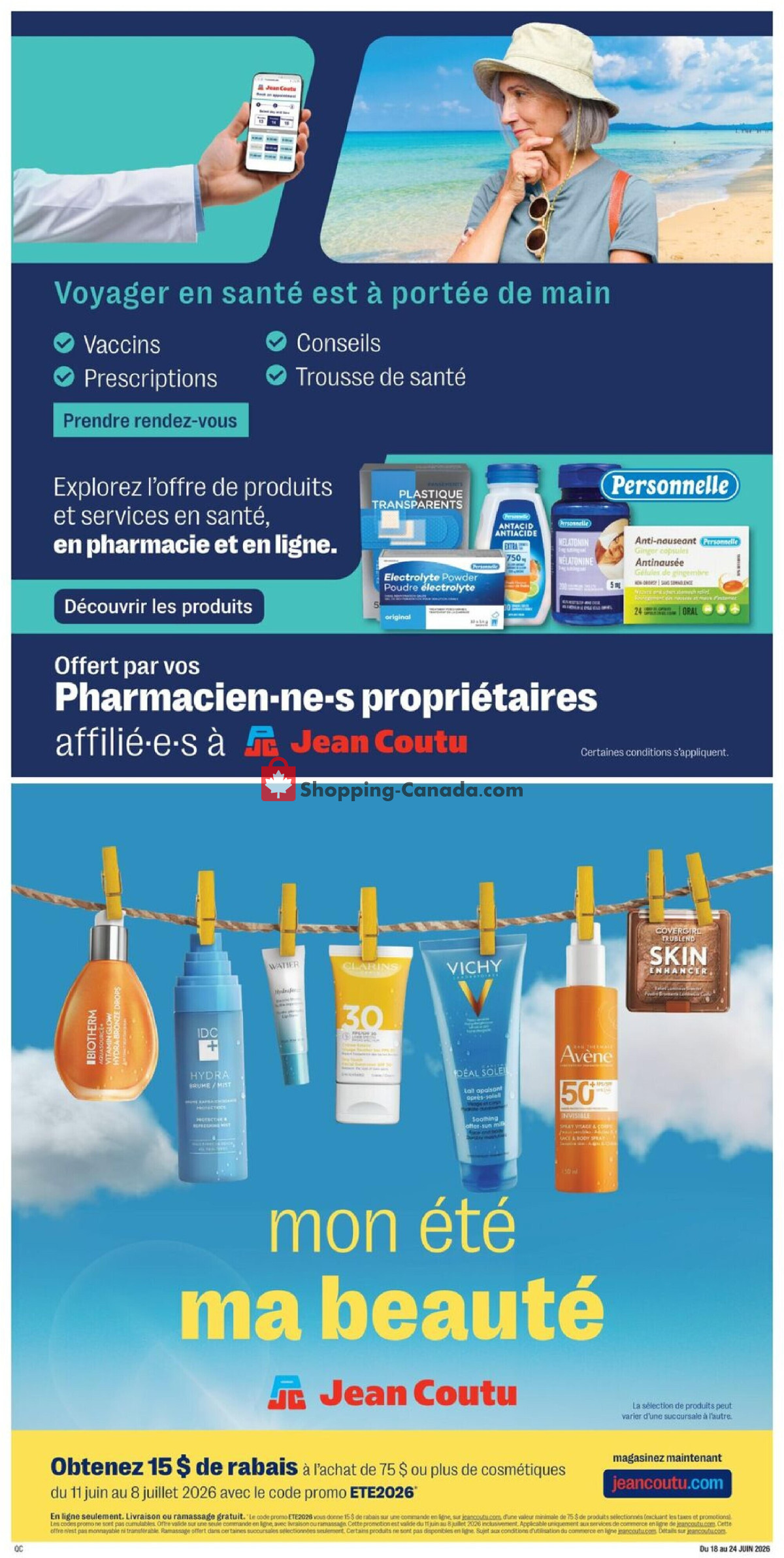 Jean Coutu Pharmacy flyer from Thursday June 18, 2026 to Wednesday June 24, 2026 - page 15