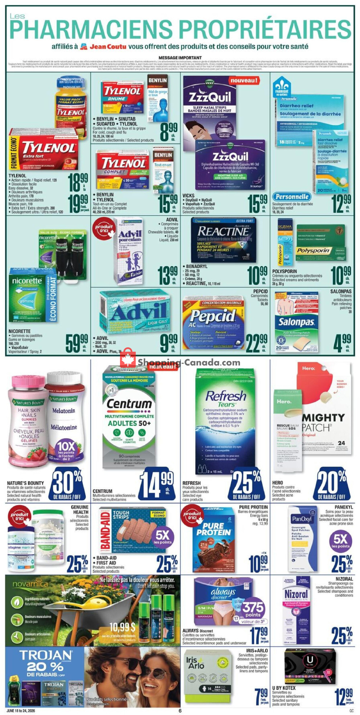 Jean Coutu Pharmacy flyer from Thursday June 18, 2026 to Wednesday June 24, 2026 - page 7