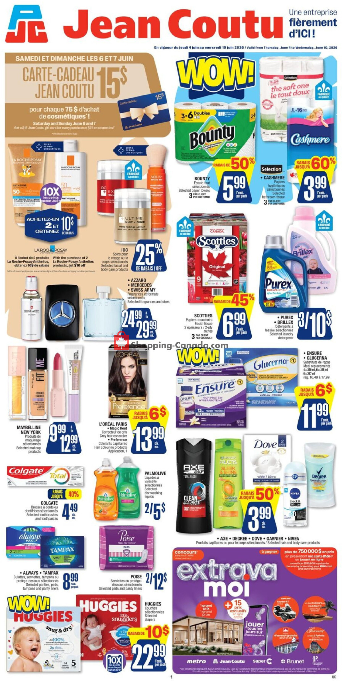 Jean Coutu Pharmacy flyer from Thursday June 4, 2026 to Wednesday June 10, 2026 - page 1
