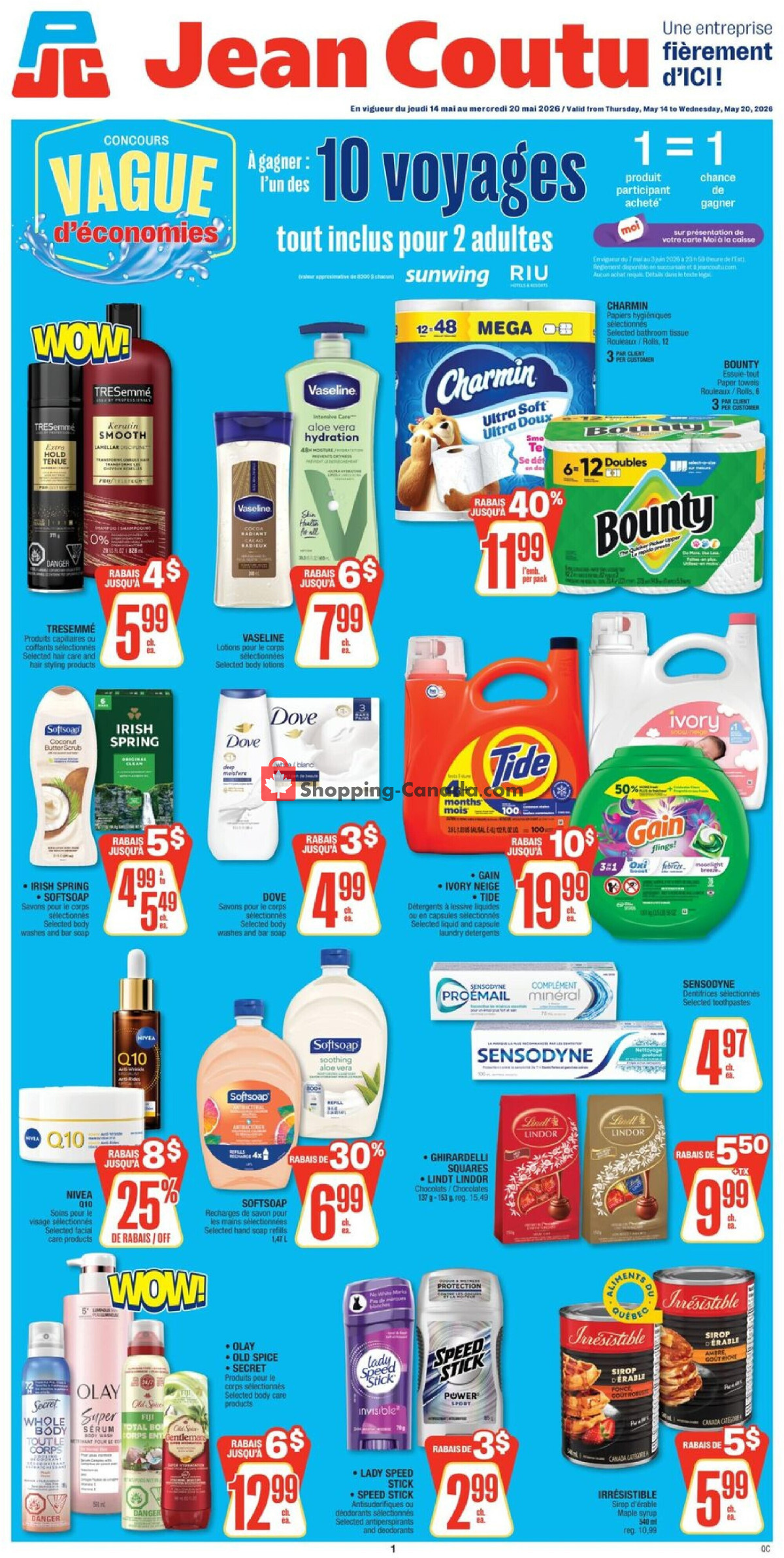Jean Coutu Pharmacy flyer from Thursday May 14, 2026 to Wednesday May 20, 2026 - page 1