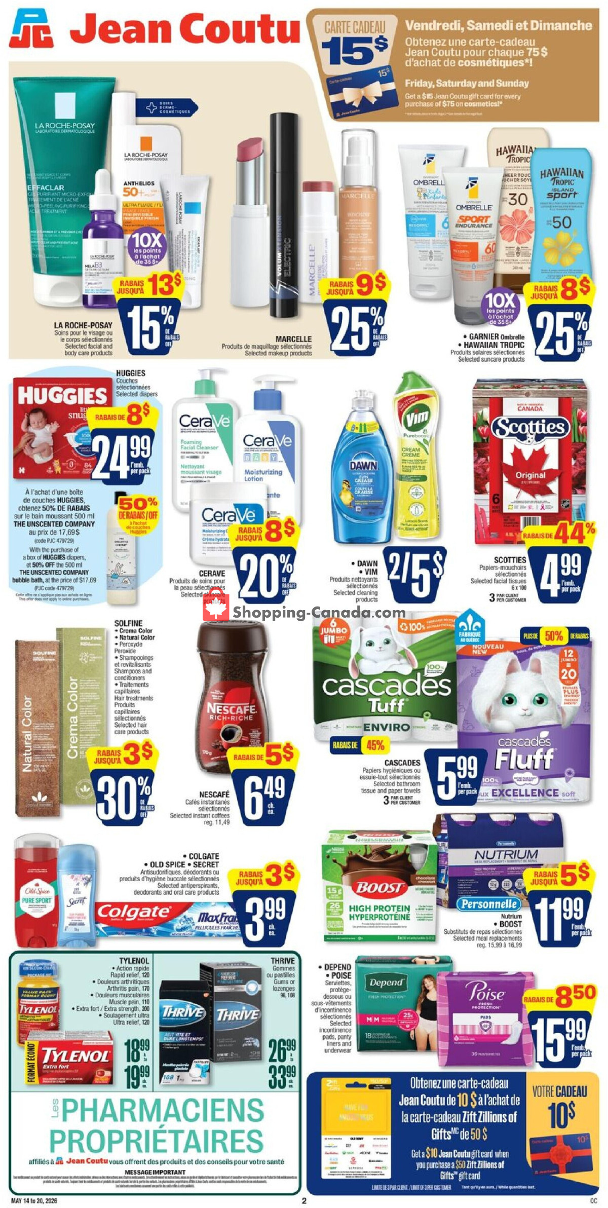 Jean Coutu Pharmacy flyer from Thursday May 14, 2026 to Wednesday May 20, 2026 - page 2