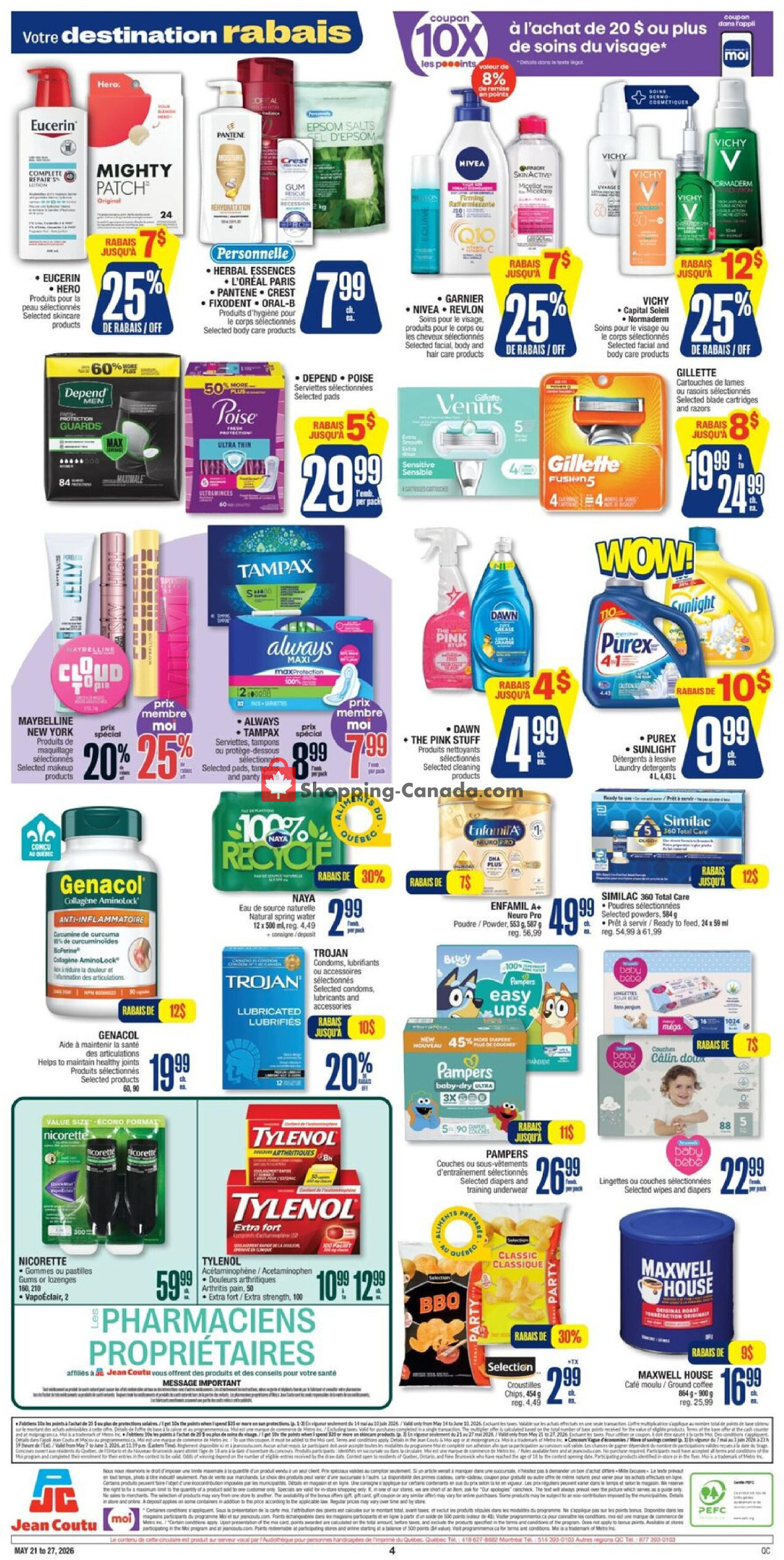 Jean Coutu Pharmacy flyer from Thursday May 21, 2026 to Wednesday May 27, 2026 - page 2