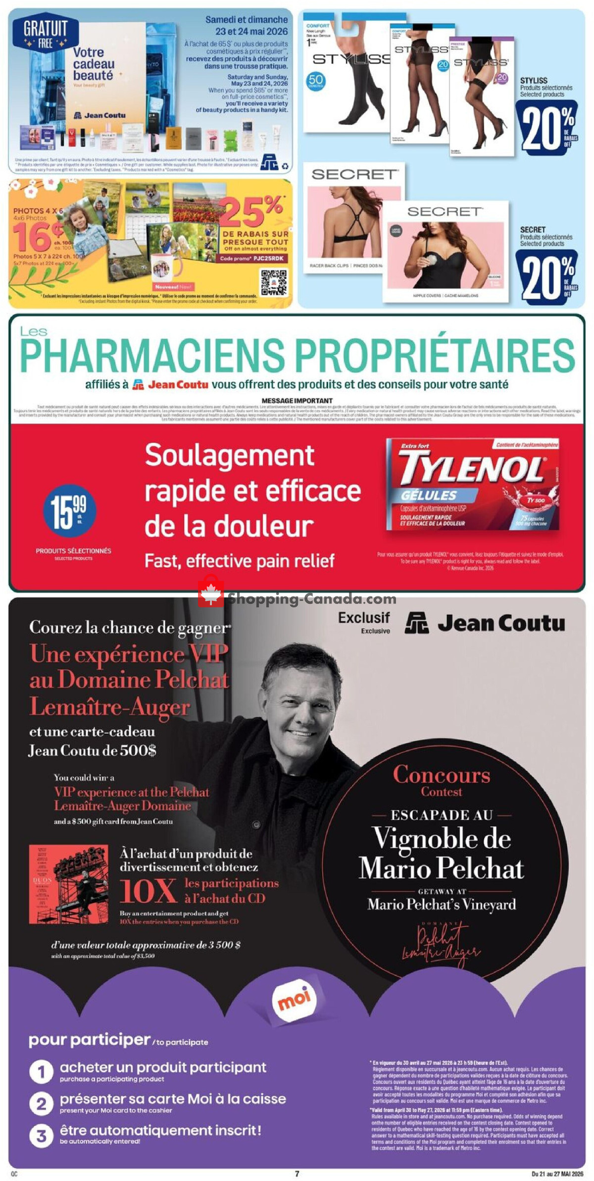 Jean Coutu Pharmacy flyer from Thursday May 21, 2026 to Wednesday May 27, 2026 - page 9