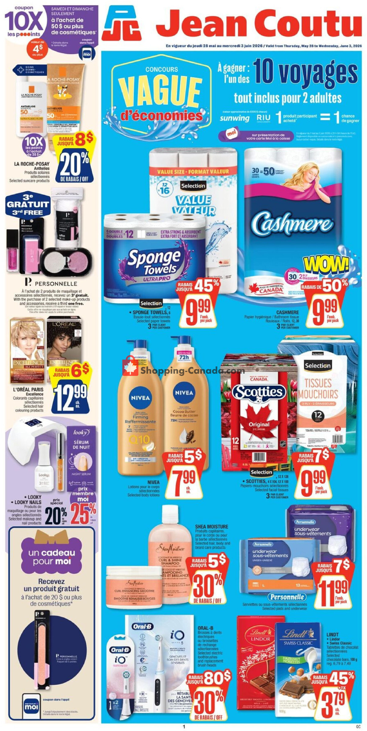 Jean Coutu Pharmacy flyer from Thursday May 28, 2026 to Wednesday June 3, 2026 - page 1