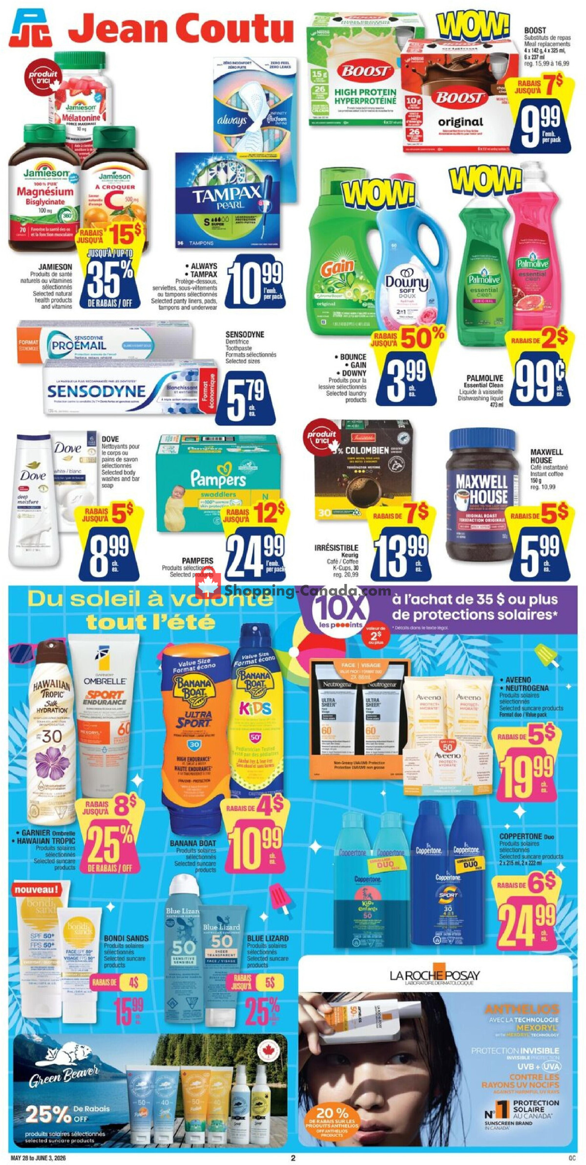 Jean Coutu Pharmacy flyer from Thursday May 28, 2026 to Wednesday June 3, 2026 - page 2