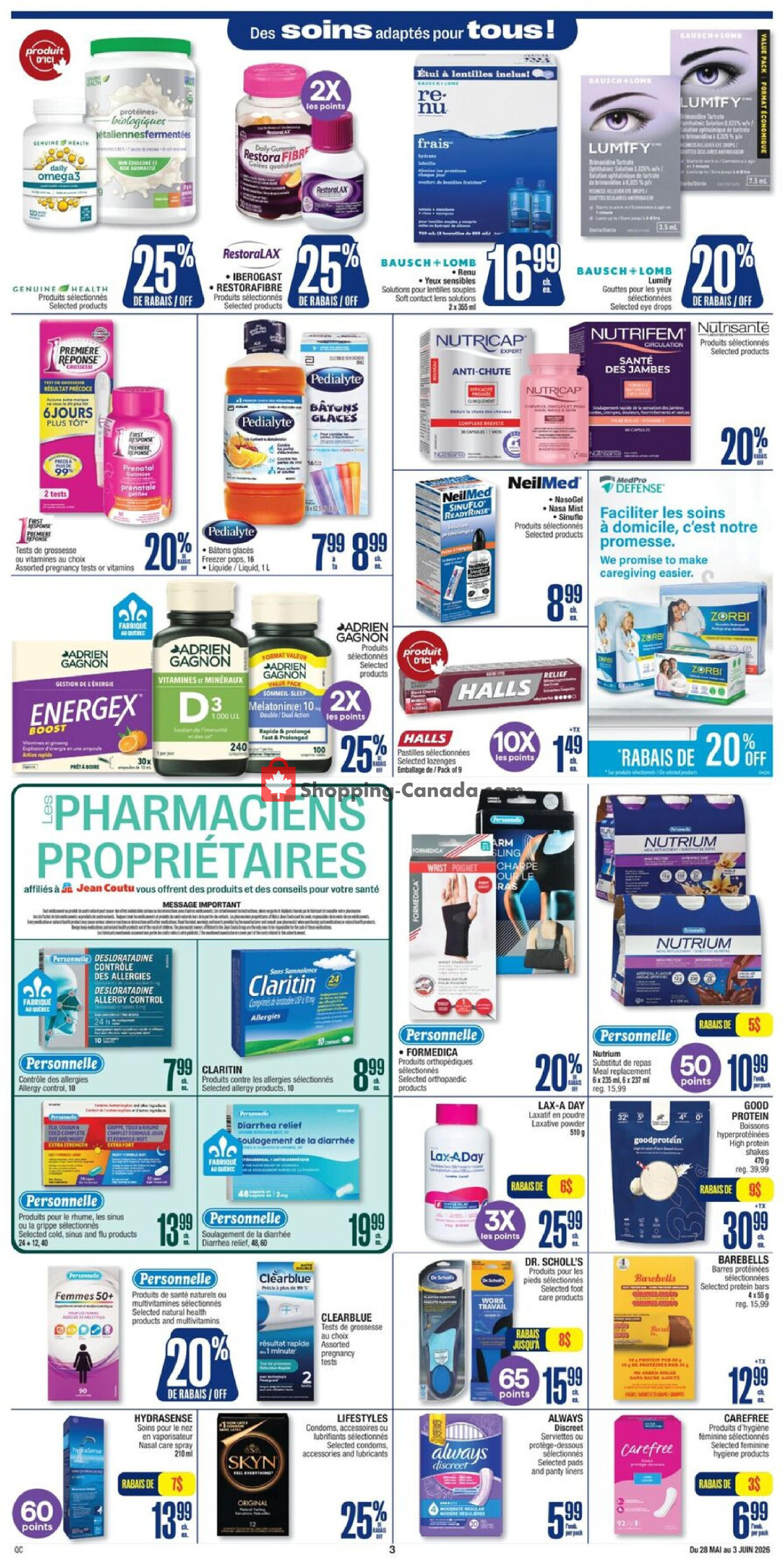 Jean Coutu Pharmacy flyer from Thursday May 28, 2026 to Wednesday June 3, 2026 - page 5