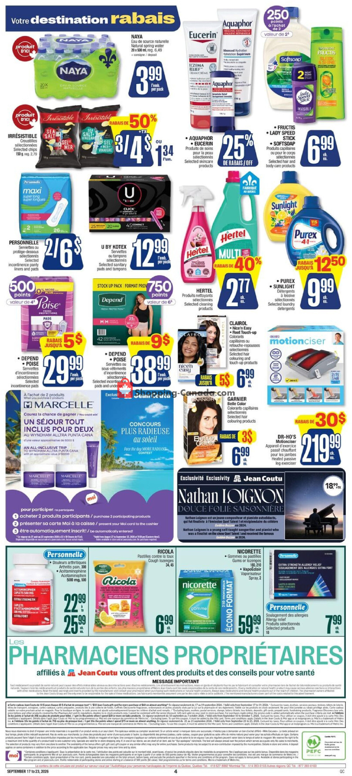 Jean Coutu Pharmacy flyer from Thursday September 17, 2026 to Wednesday September 23, 2026 - page 3