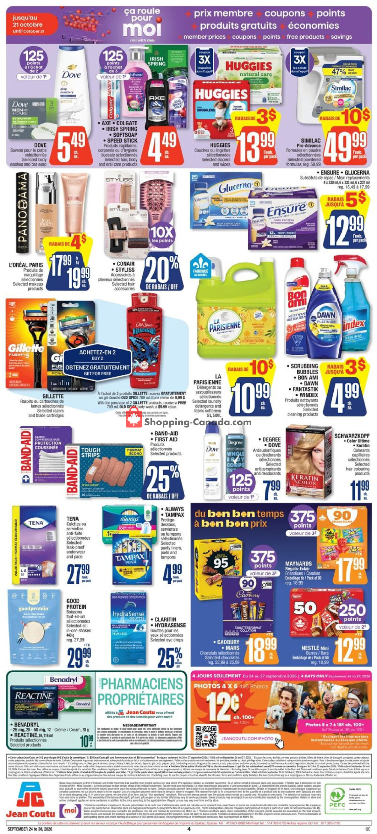 Jean Coutu Pharmacy flyer from Thursday September 24, 2026 to Wednesday September 30, 2026 - page 2