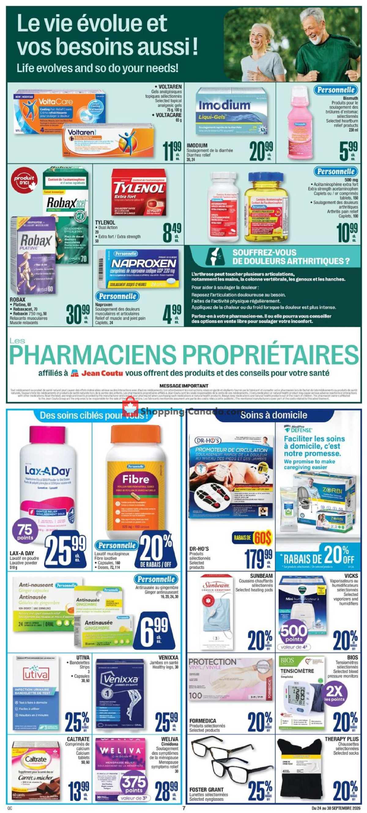 Jean Coutu Pharmacy flyer from Thursday September 24, 2026 to Wednesday September 30, 2026 - page 8