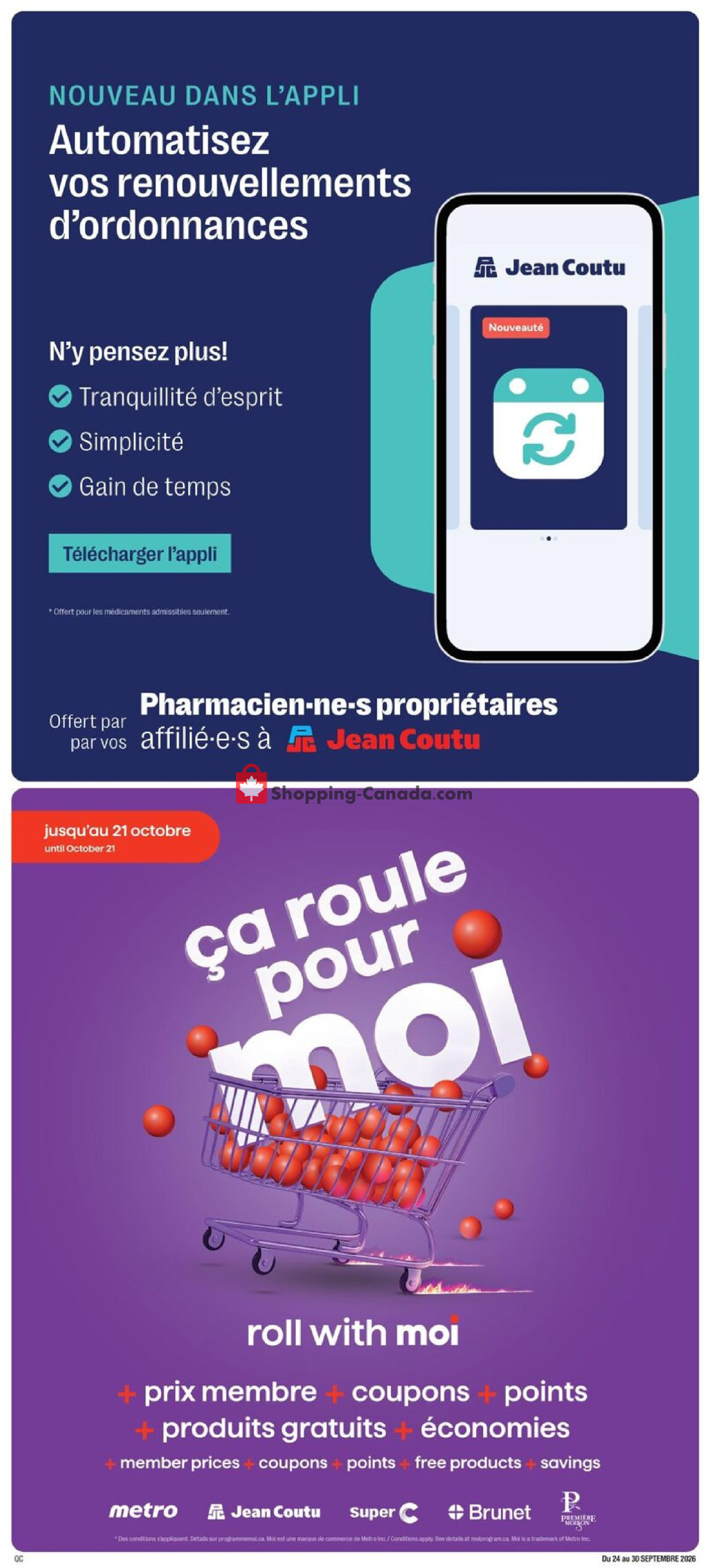 Jean Coutu Pharmacy flyer from Thursday September 24, 2026 to Wednesday September 30, 2026 - page 9