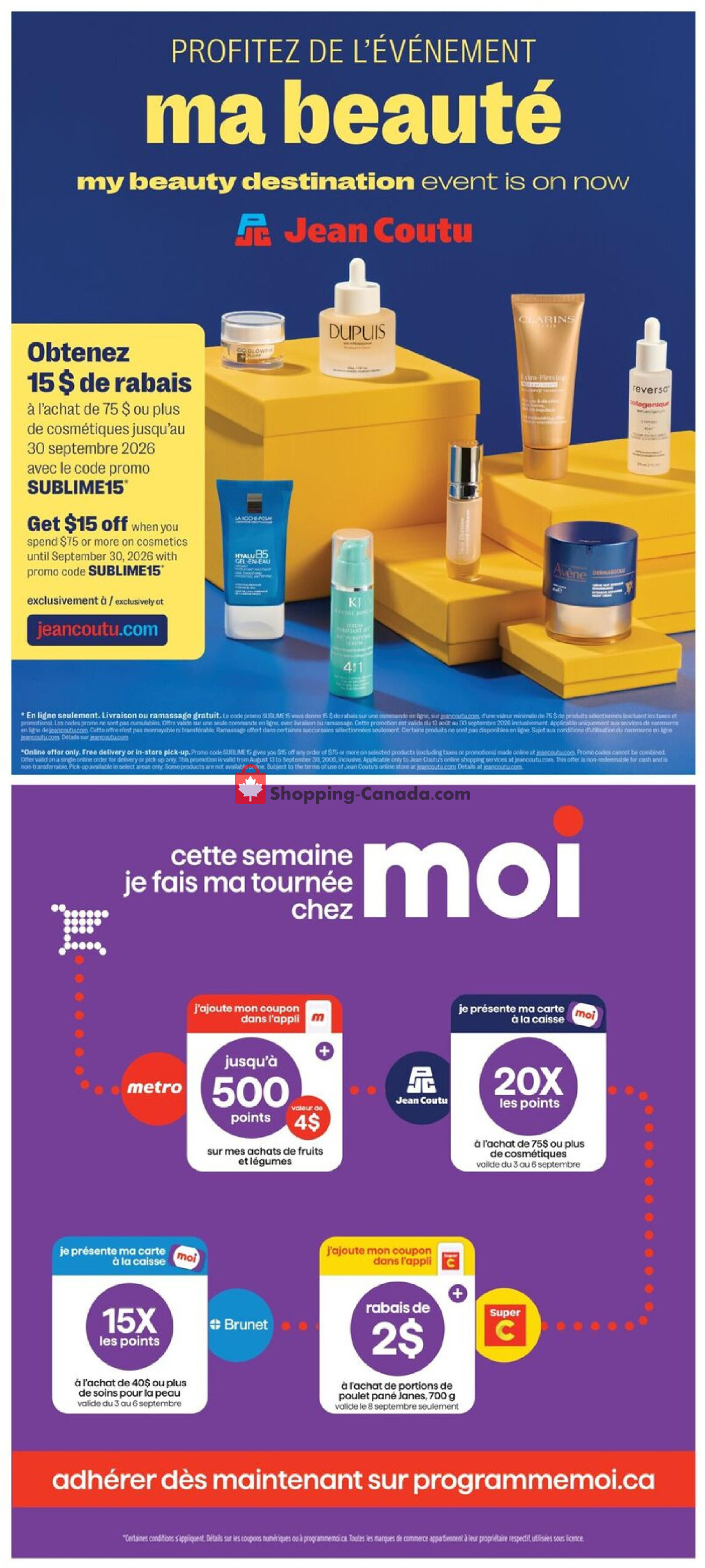 Jean Coutu Pharmacy flyer from Thursday September 3, 2026 to Wednesday September 9, 2026 - page 10