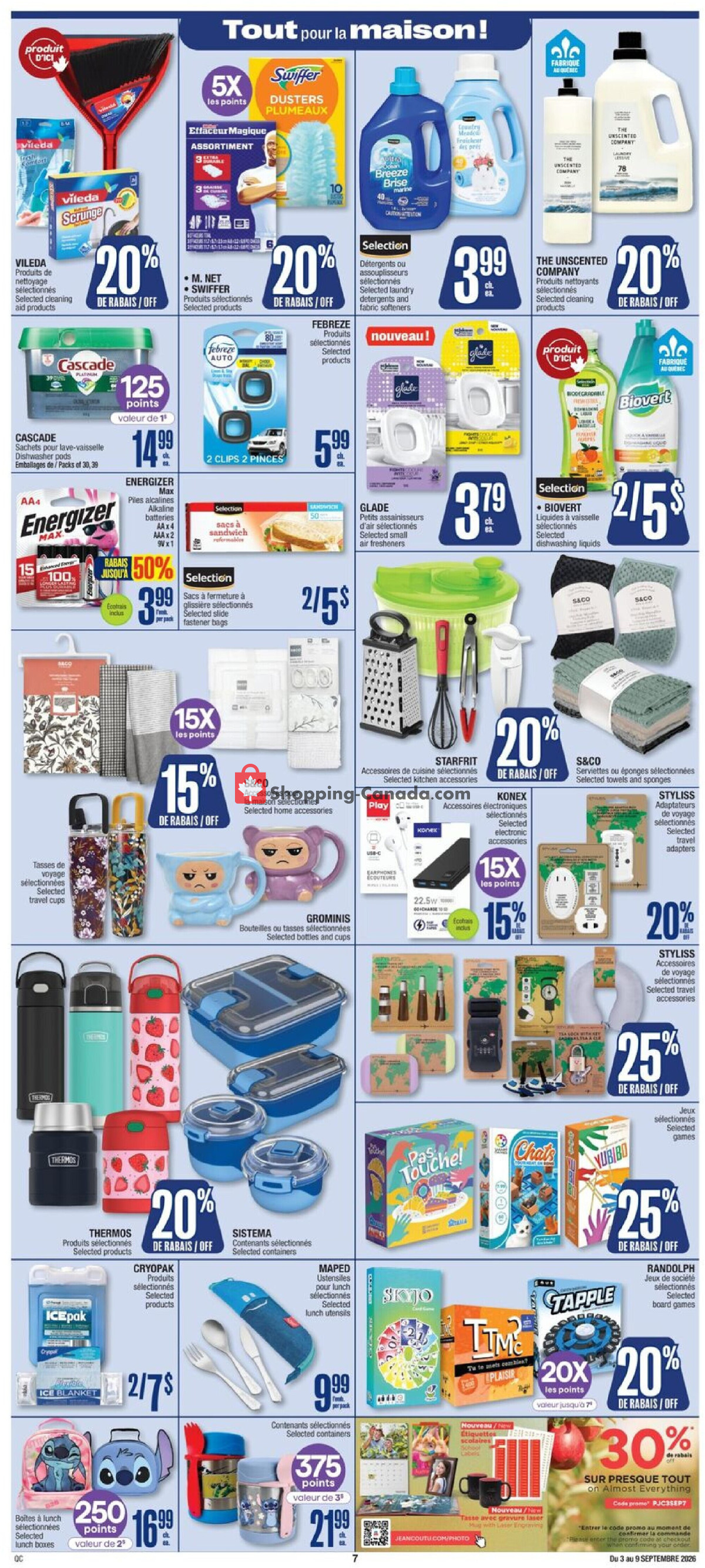 Jean Coutu Pharmacy flyer from Thursday September 3, 2026 to Wednesday September 9, 2026 - page 8