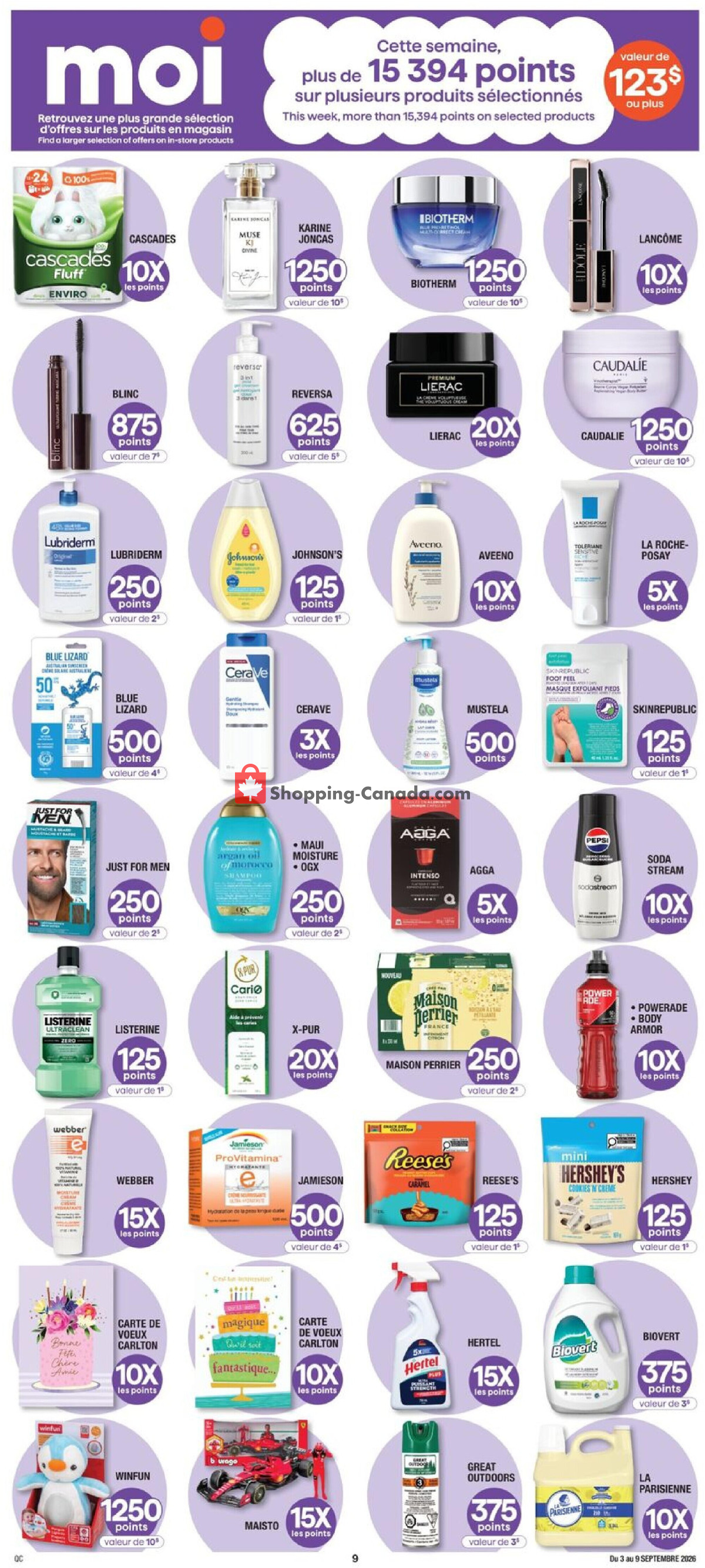 Jean Coutu Pharmacy flyer from Thursday September 3, 2026 to Wednesday September 9, 2026 - page 9