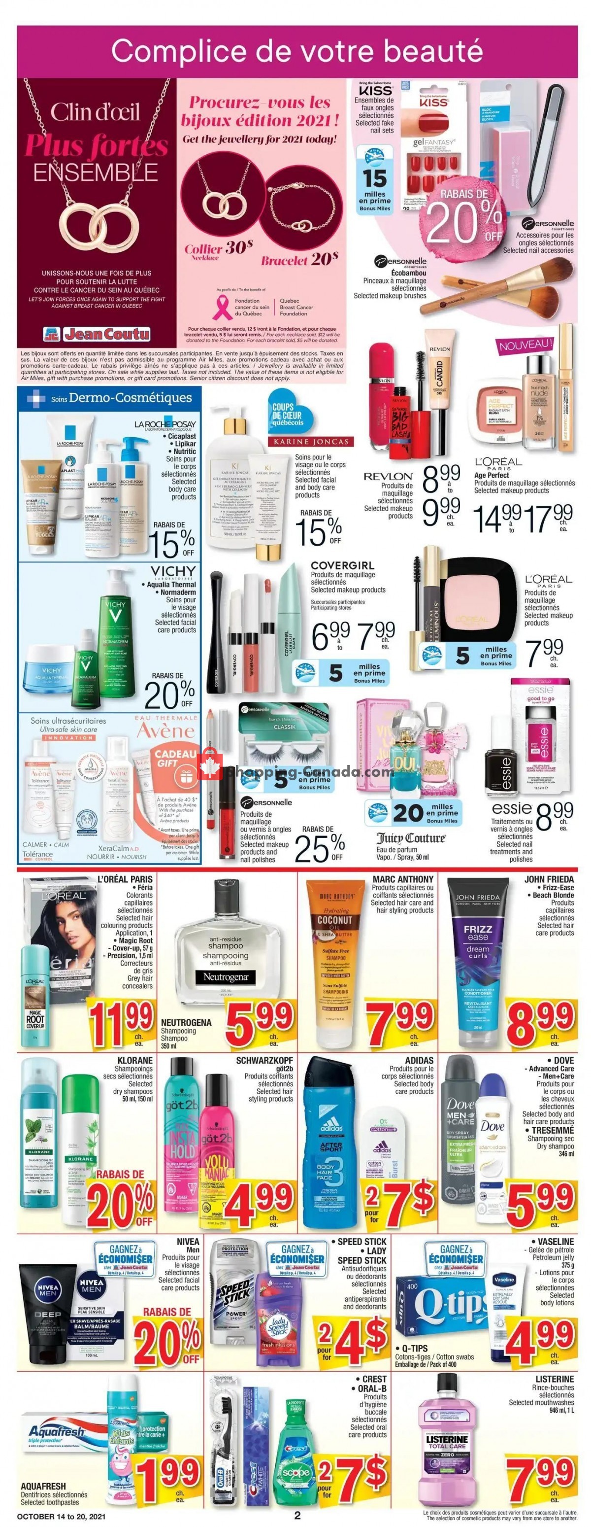 Jean Coutu Pharmacy flyer from Thursday October 14, 2021 to Wednesday October 20, 2021 - page 16