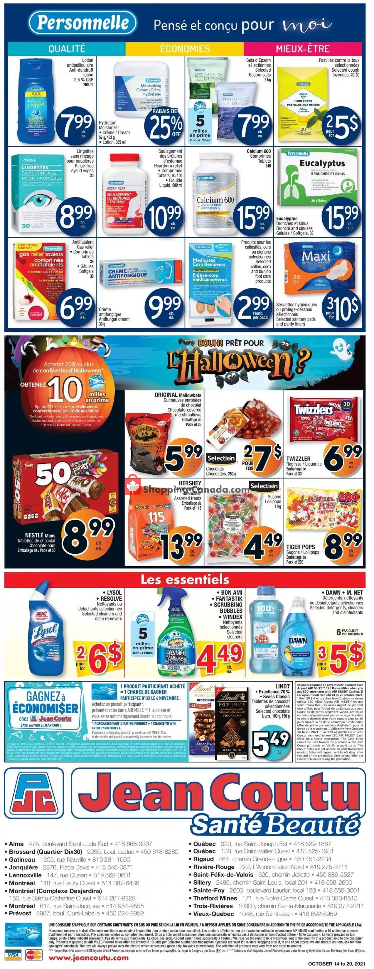 Jean Coutu Pharmacy flyer from Thursday October 14, 2021 to Wednesday October 20, 2021 - page 18