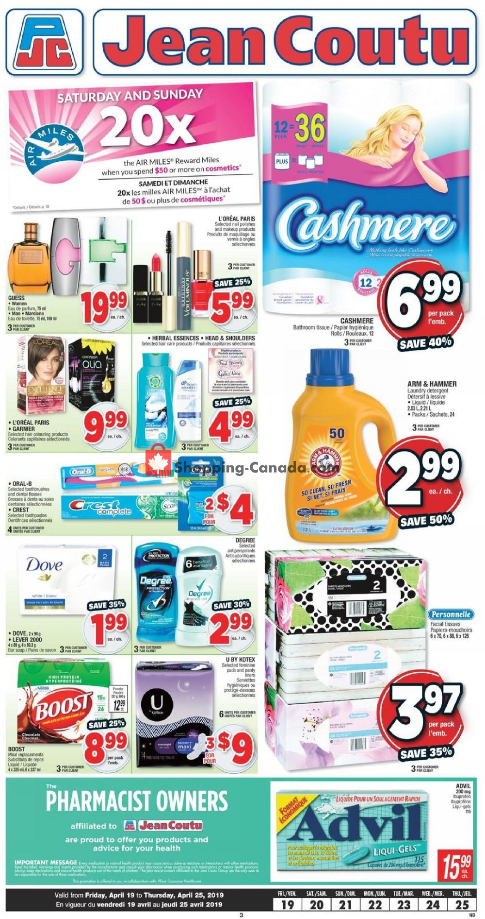 Jean Coutu Pharmacy flyer from Friday April 19, 2019 to Thursday April 25, 2019 - page 2