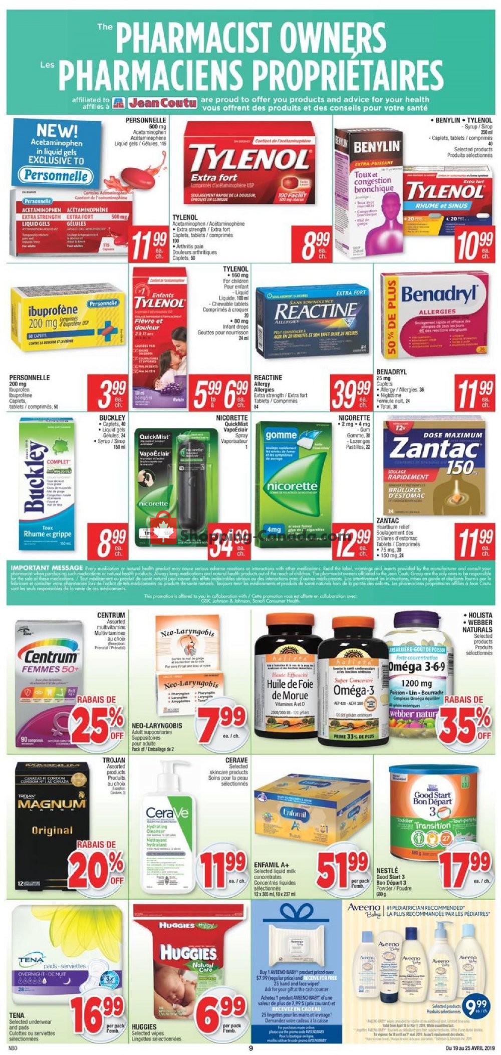Jean Coutu Pharmacy flyer from Friday April 19, 2019 to Thursday April 25, 2019 - page 8