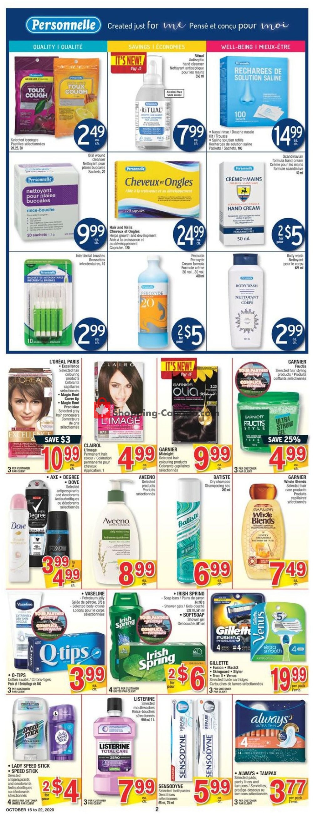 Jean Coutu Pharmacy flyer from Friday October 16, 2020 to Thursday October 22, 2020 - page 2