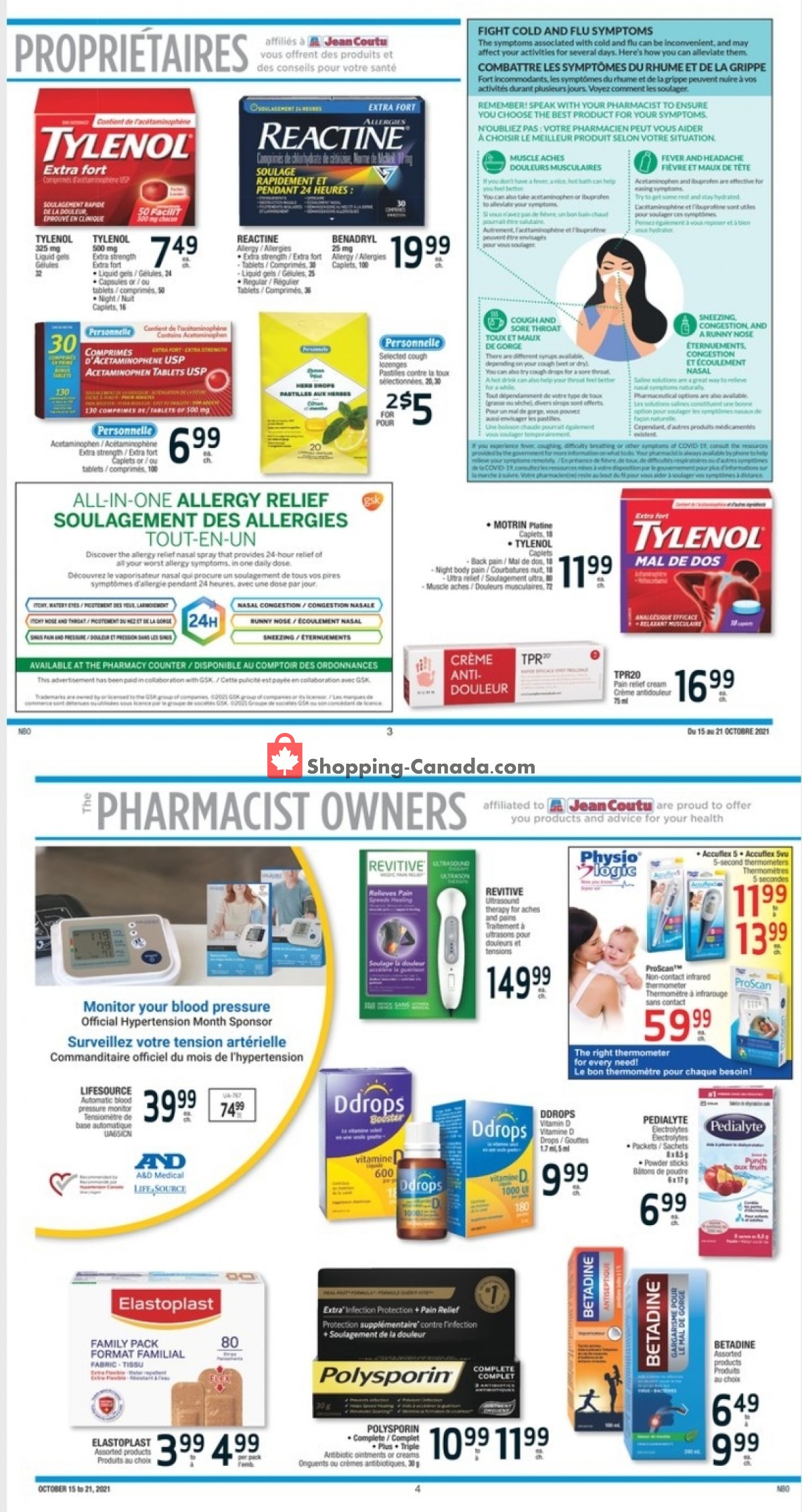 Jean Coutu Pharmacy flyer from Friday October 15, 2021 to Thursday October 21, 2021 - page 2