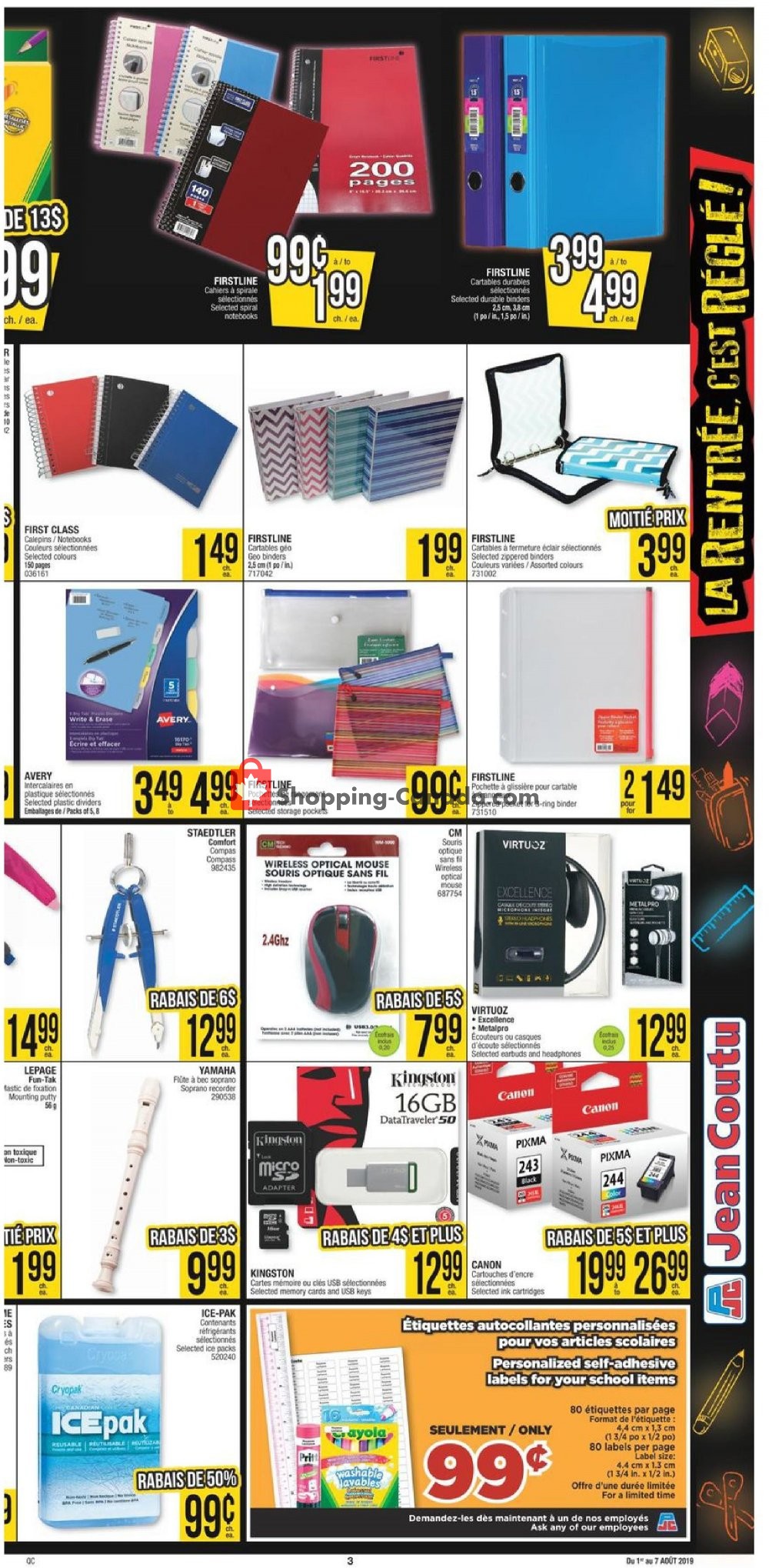 Jean Coutu Pharmacy flyer from Thursday August 1, 2019 to Wednesday August 7, 2019 - page 3
