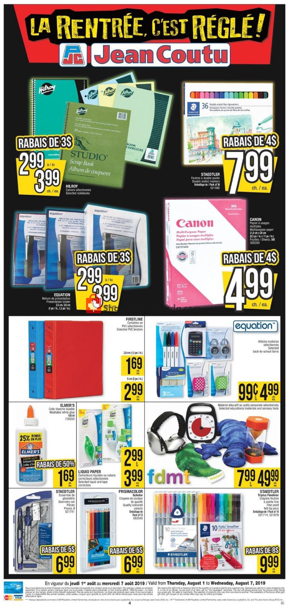 Jean Coutu Pharmacy flyer from Thursday August 1, 2019 to Wednesday August 7, 2019 - page 4