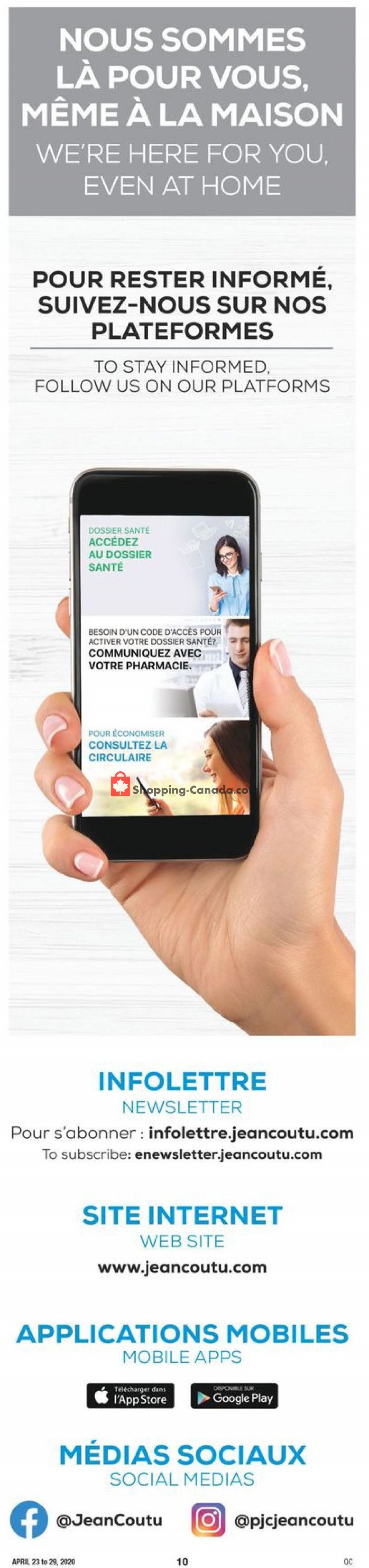 Jean Coutu Pharmacy flyer from Thursday April 23, 2020 to Wednesday April 29, 2020 - page 10