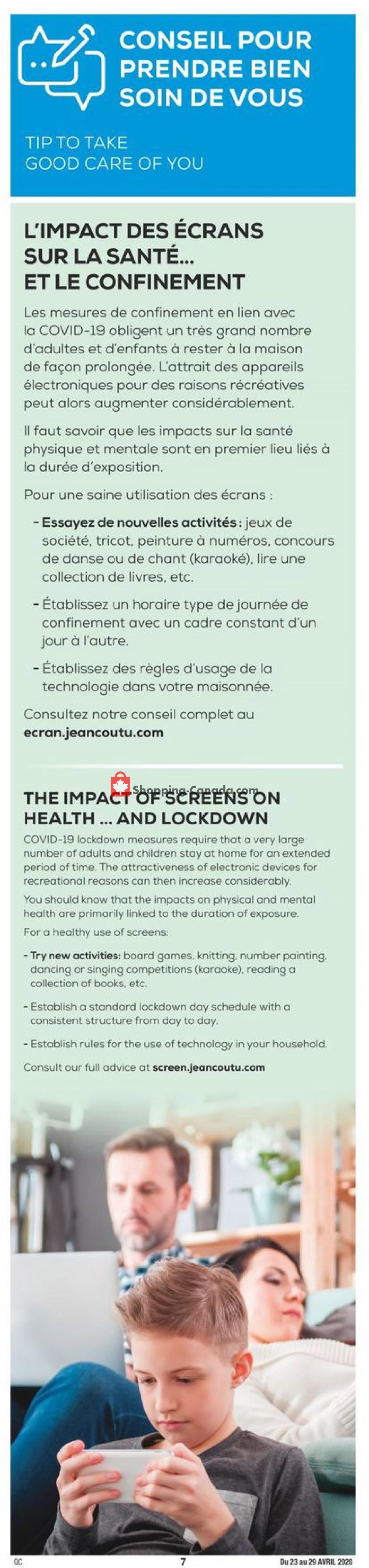 Jean Coutu Pharmacy flyer from Thursday April 23, 2020 to Wednesday April 29, 2020 - page 7