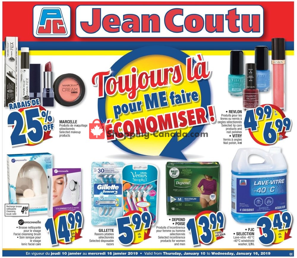 Jean Coutu Pharmacy flyer from Thursday January 10, 2019 to Wednesday January 16, 2019 - page 1