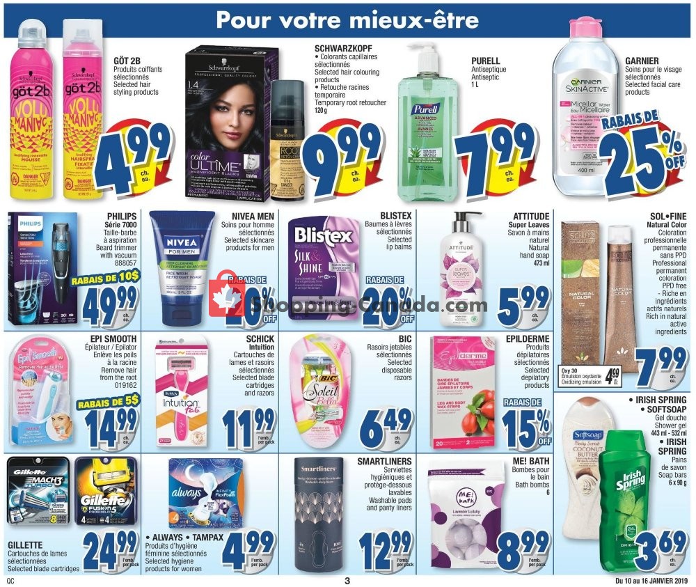 Jean Coutu Pharmacy flyer from Thursday January 10, 2019 to Wednesday January 16, 2019 - page 3