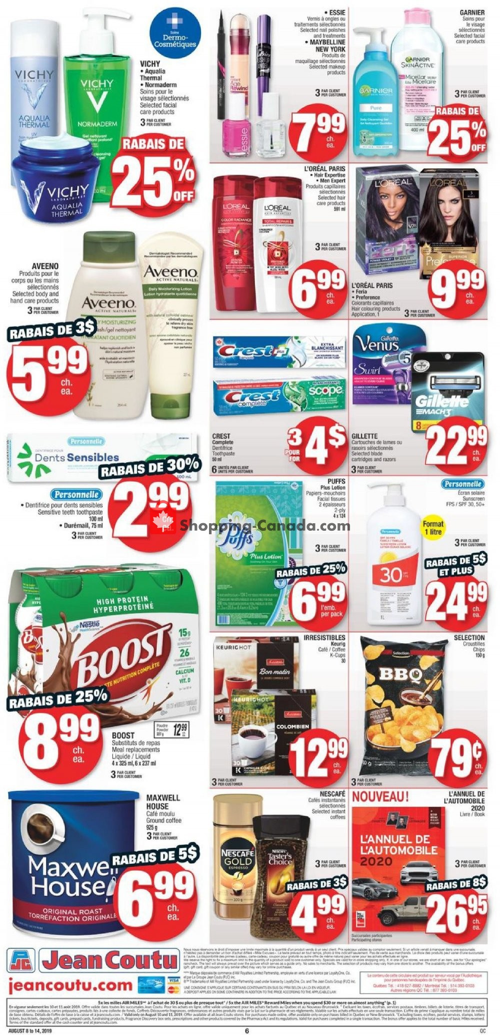 Jean Coutu Pharmacy flyer from Thursday August 8, 2019 to Wednesday August 14, 2019 - page 5