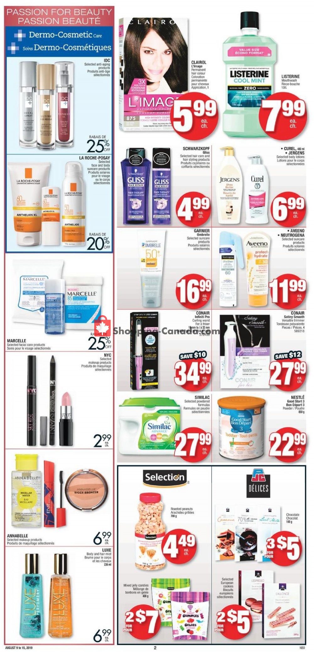Jean Coutu Pharmacy flyer from Friday August 9, 2019 to Thursday August 15, 2019 - page 2